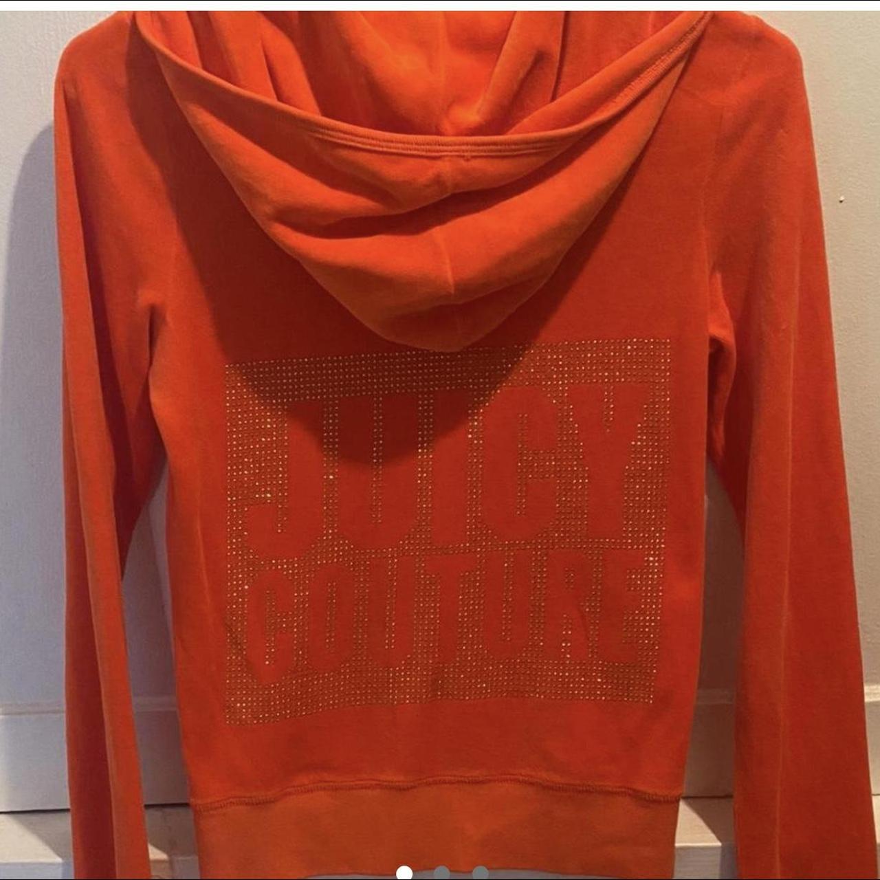Juicy Couture orange velour tracksuit hoodie Gold... Depop