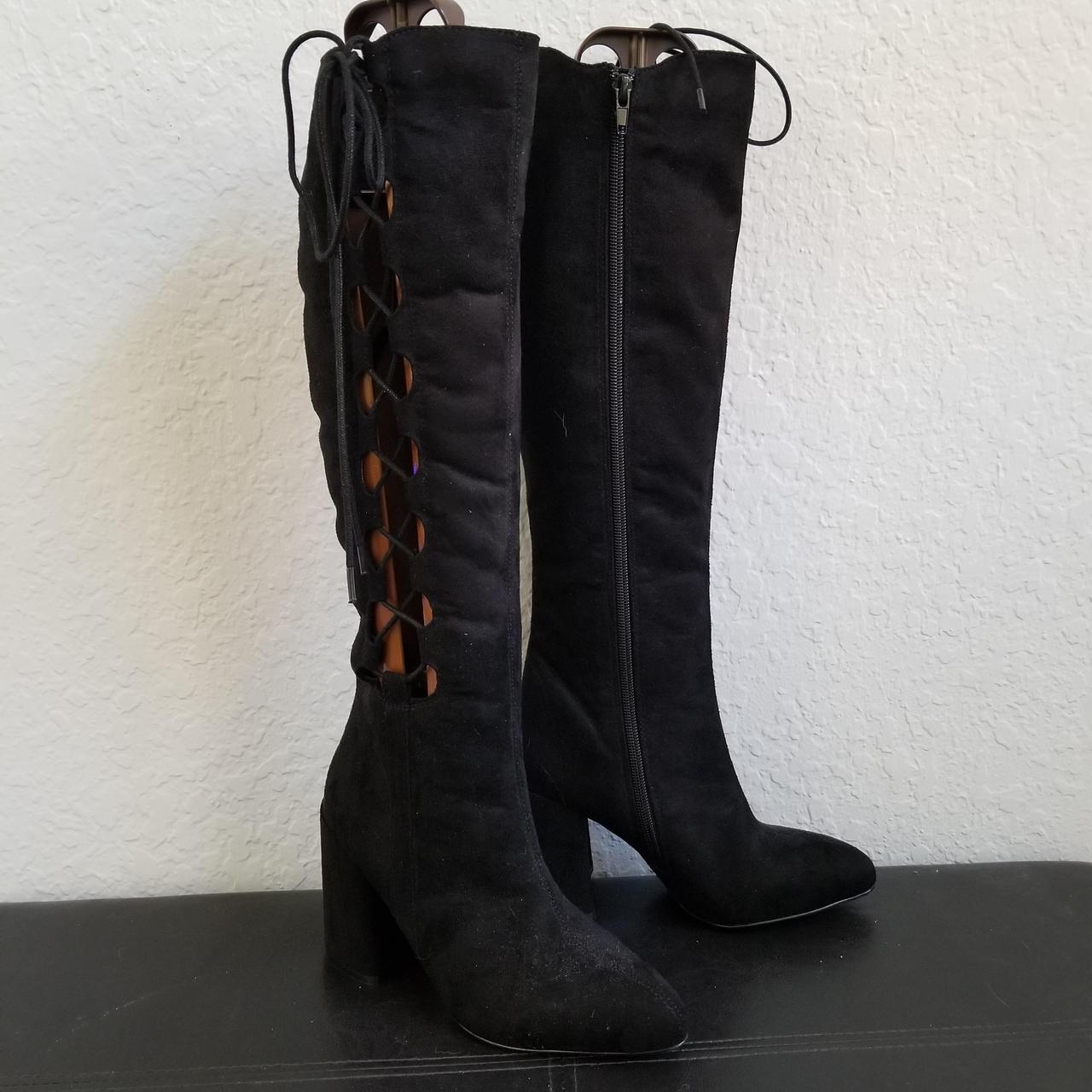 Nasty Gal Womens Lace Up Over The Knee Boots