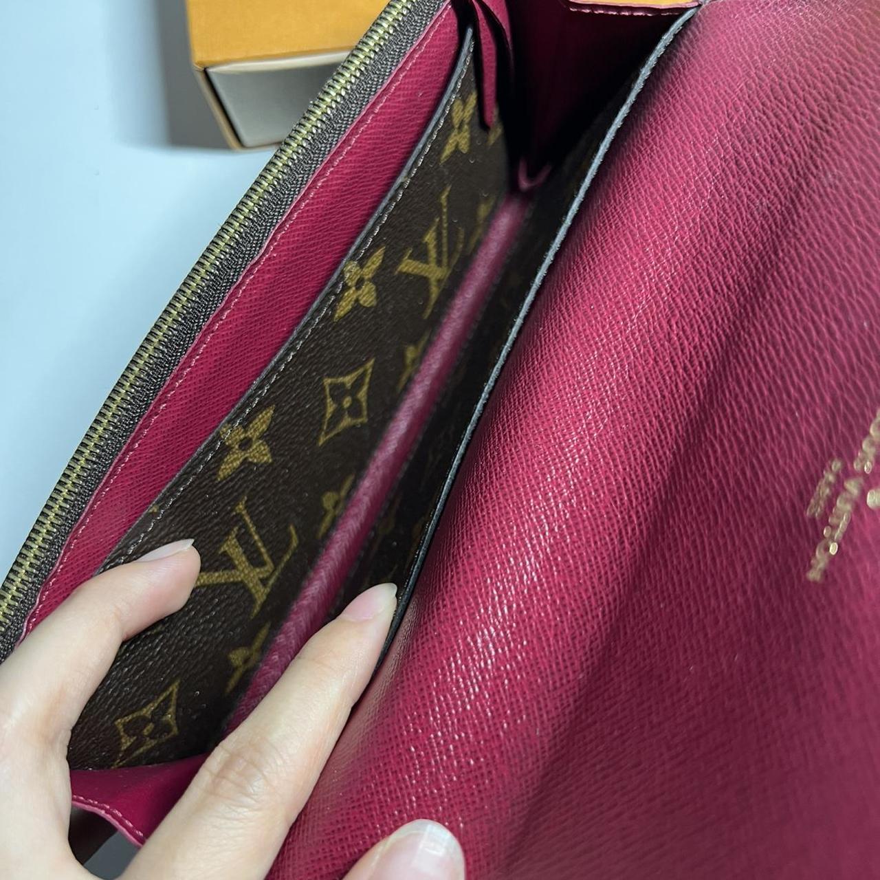 Louis Vuitton Card Holder Wallet Monogram in Fuchsia - Depop