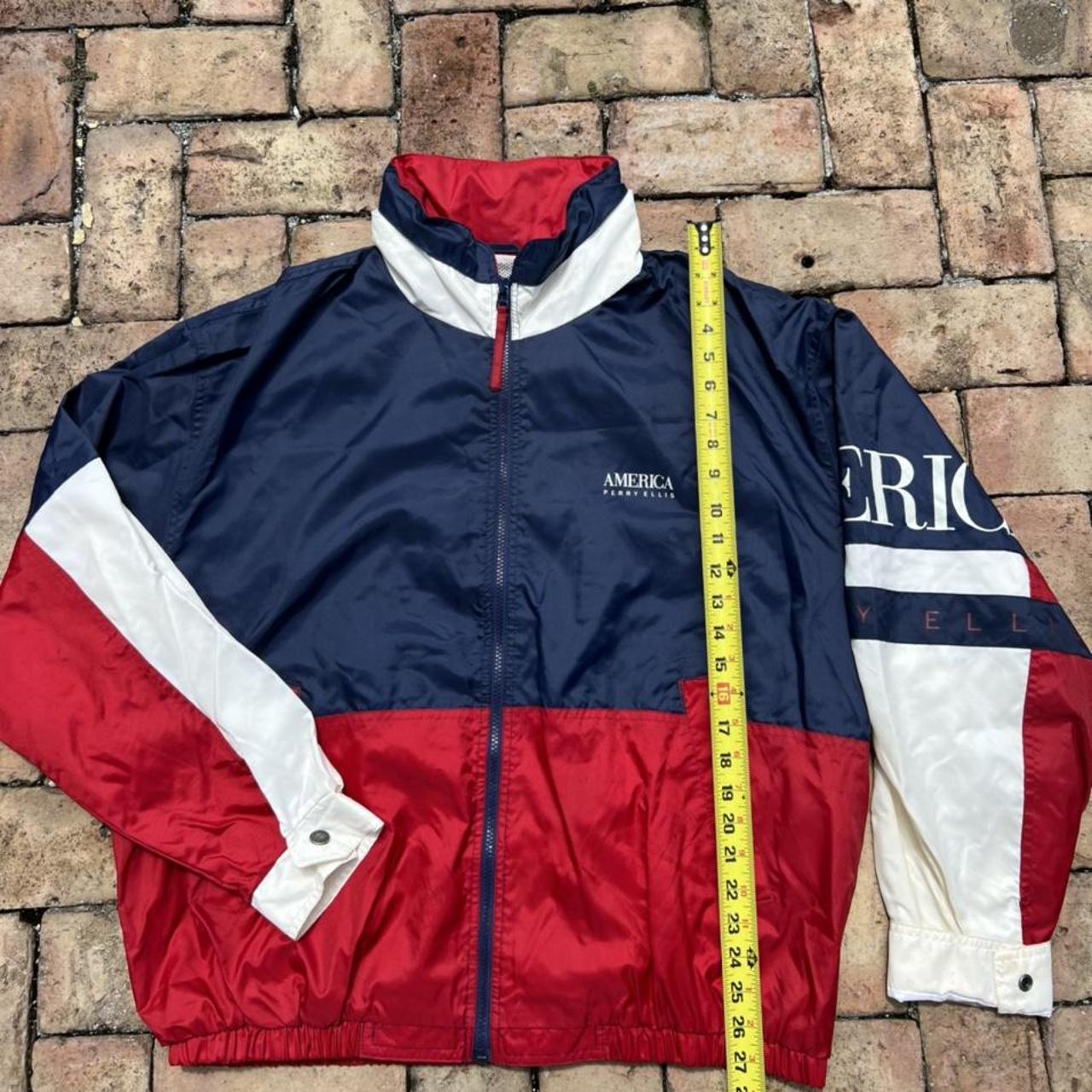 Vintage Perry Ellis windbreaker jacket Size XL /... - Depop