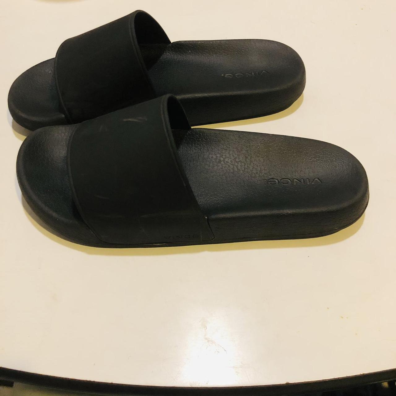 Vince Women's Black Slides | Depop