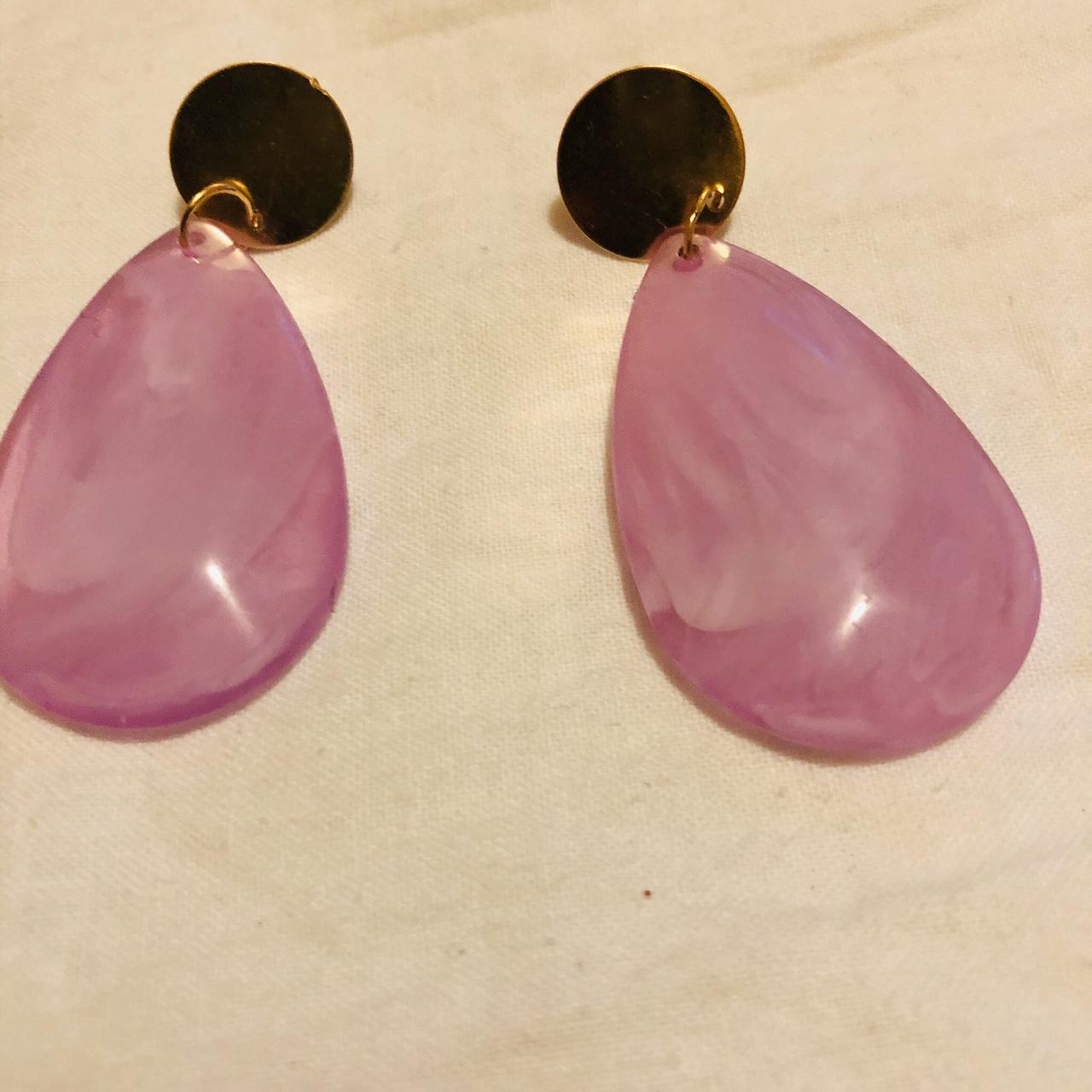 Product Image 2 - Pink glass earrings