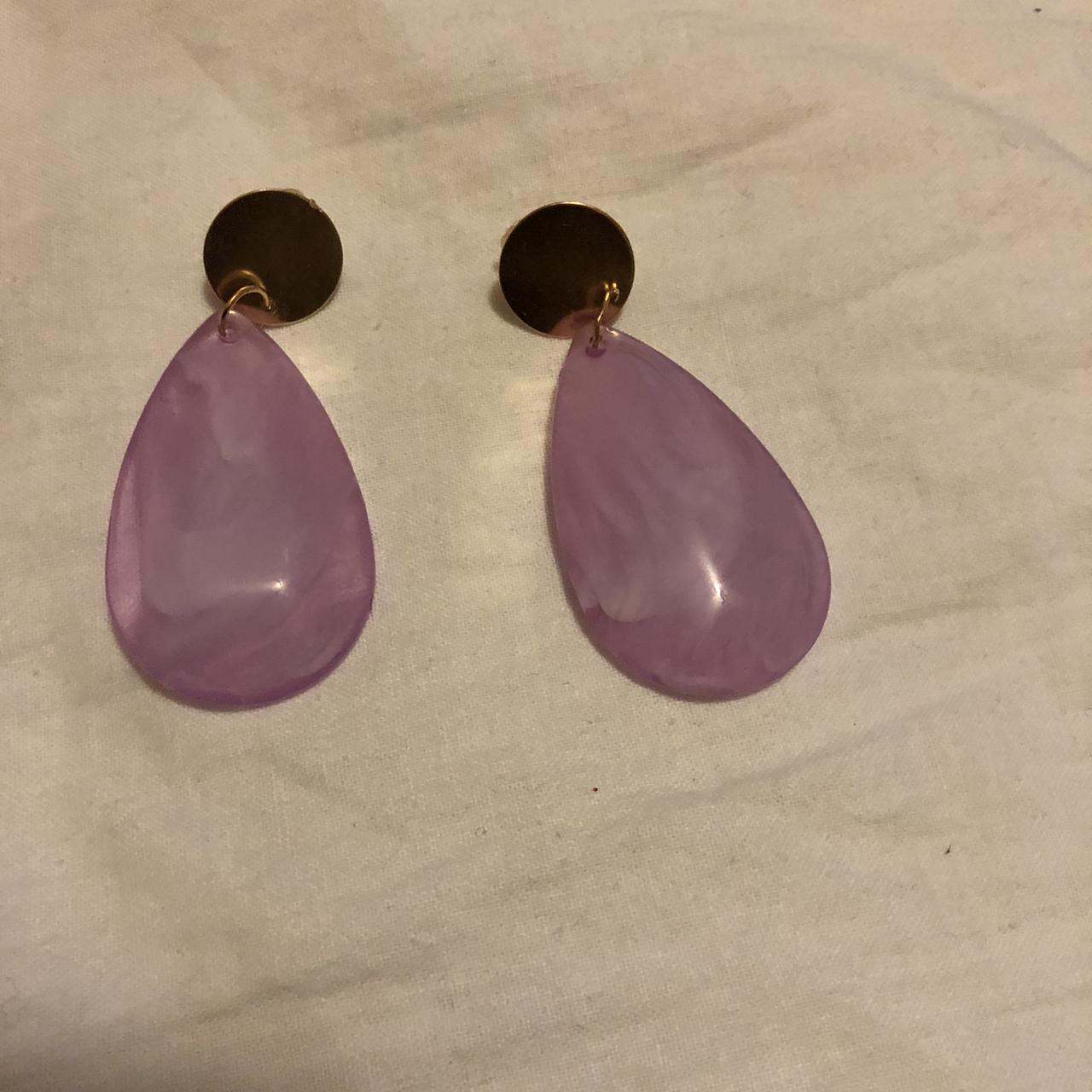 Product Image 4 - Pink glass earrings