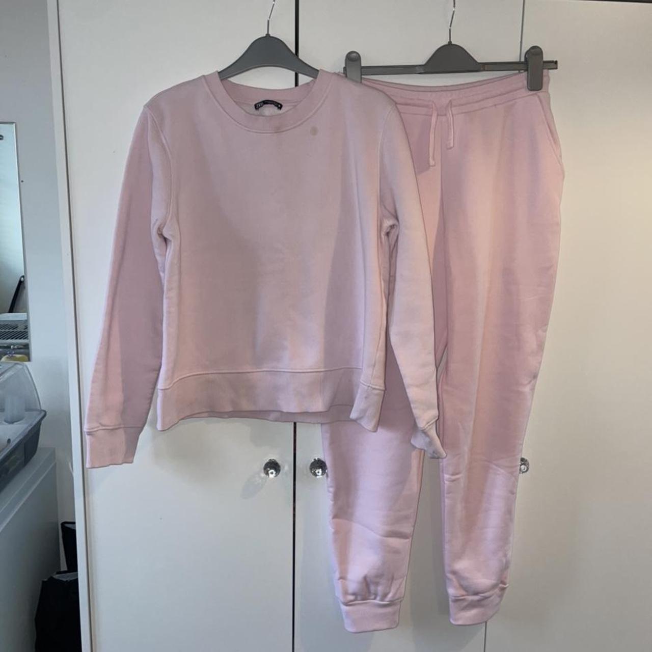 Zara Women's Pink Hoodie Depop