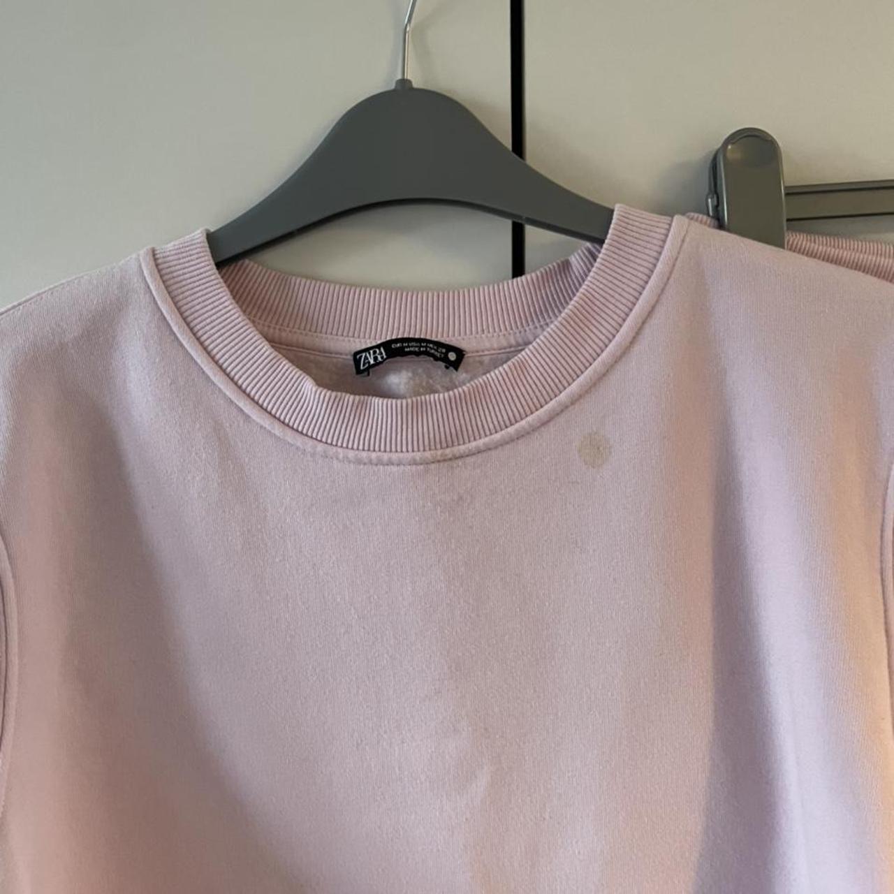 Zara Women's Pink Hoodie | Depop