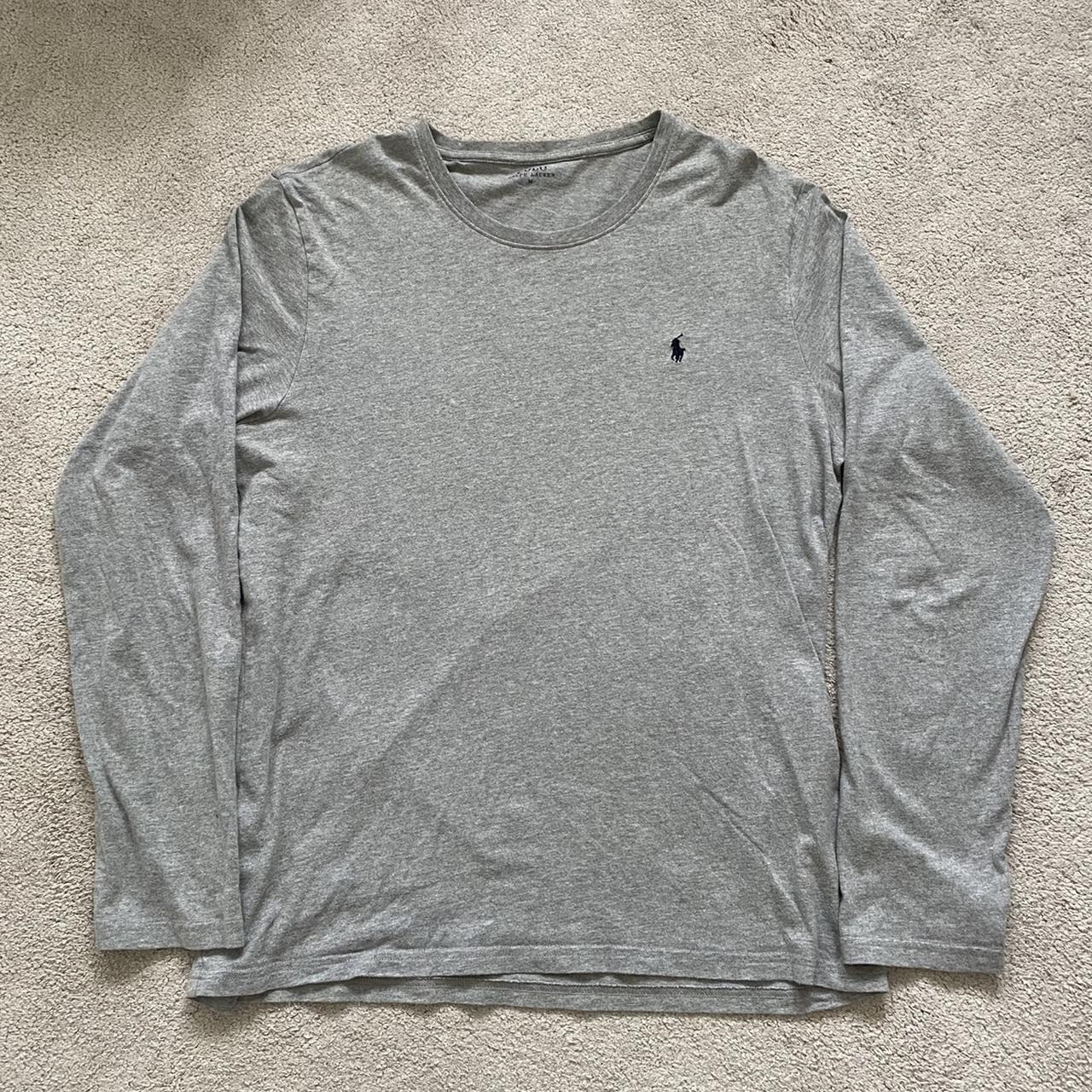 Ralph Lauren Men's Grey and Black T-shirt | Depop