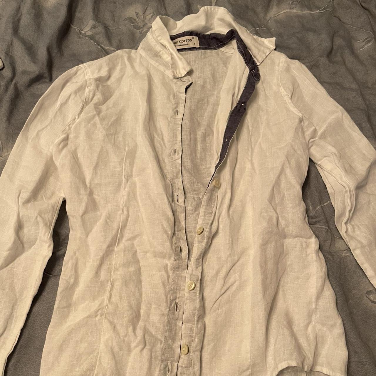 Harris Cotton Vintage white shirt in perfect... - Depop