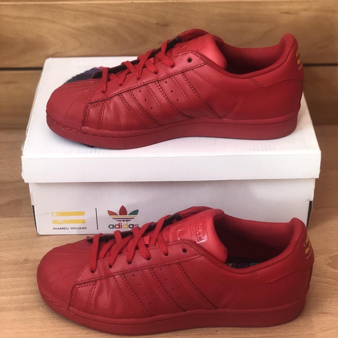 ADIDAS X PHARRELL WILLIAMS Superstar Supercolor Red Flat leather