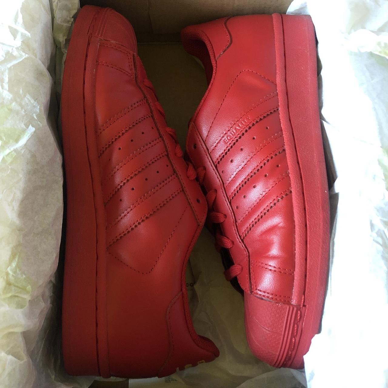 ADIDAS X PHARRELL WILLIAMS Superstar Supercolor Red Flat leather