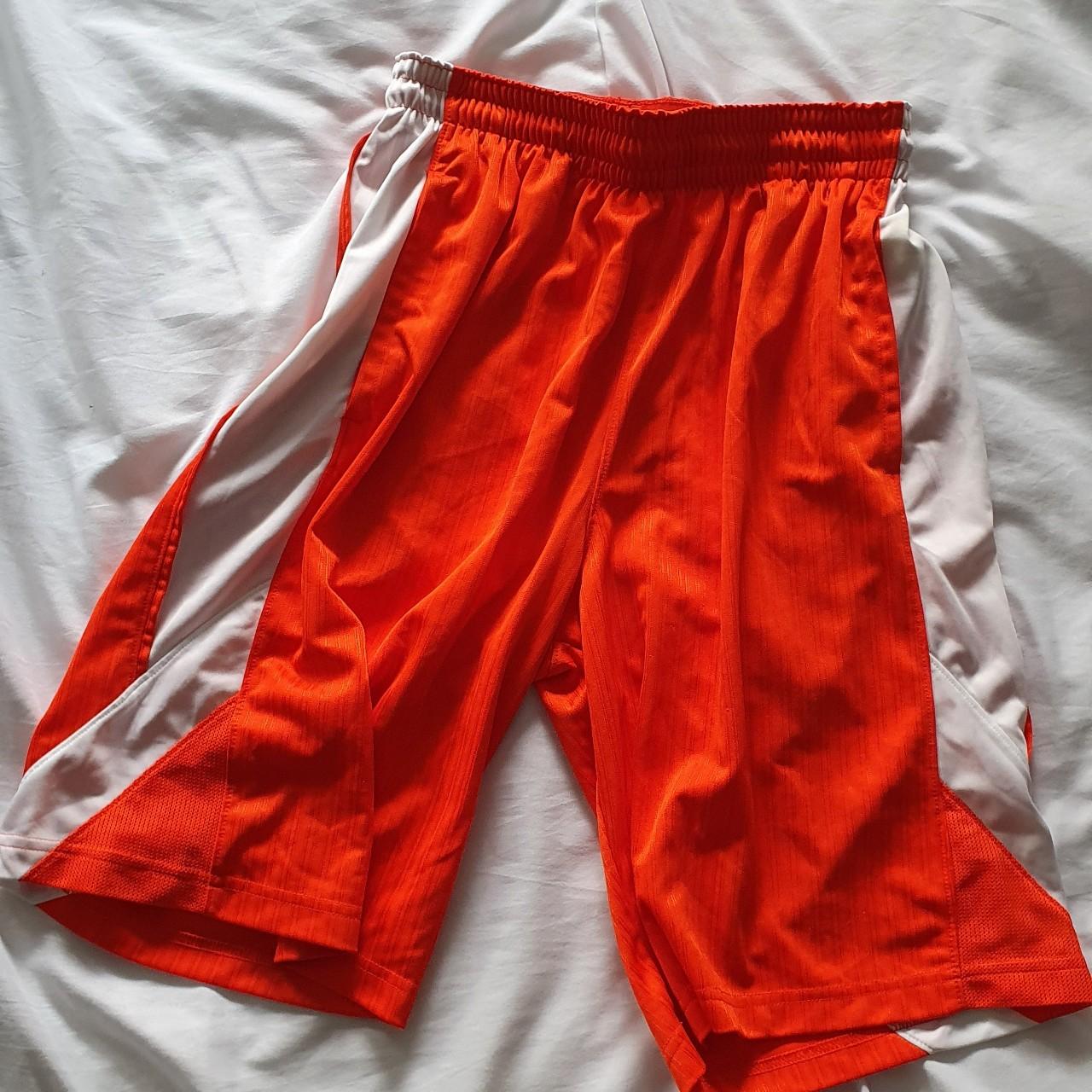 Nike Men's Orange and White Shorts (2)