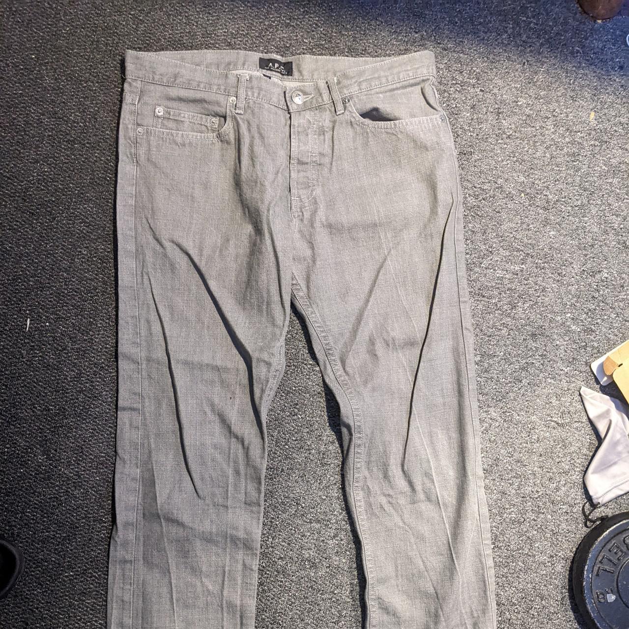 A.P.C. Men's Grey Jeans | Depop