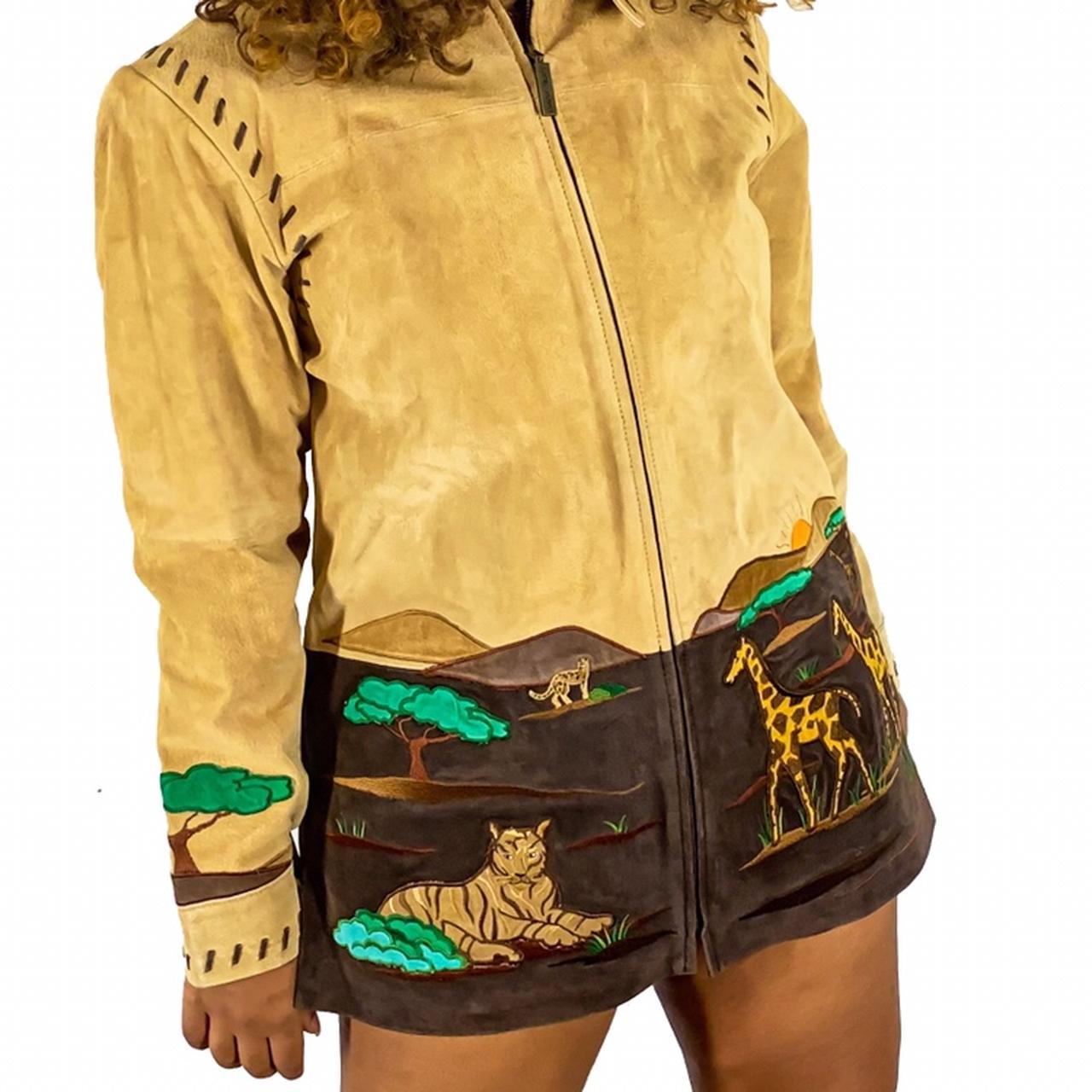 VINTAGE SUEDE SAFARI JACKET Brand: THE QUACKER... - Depop