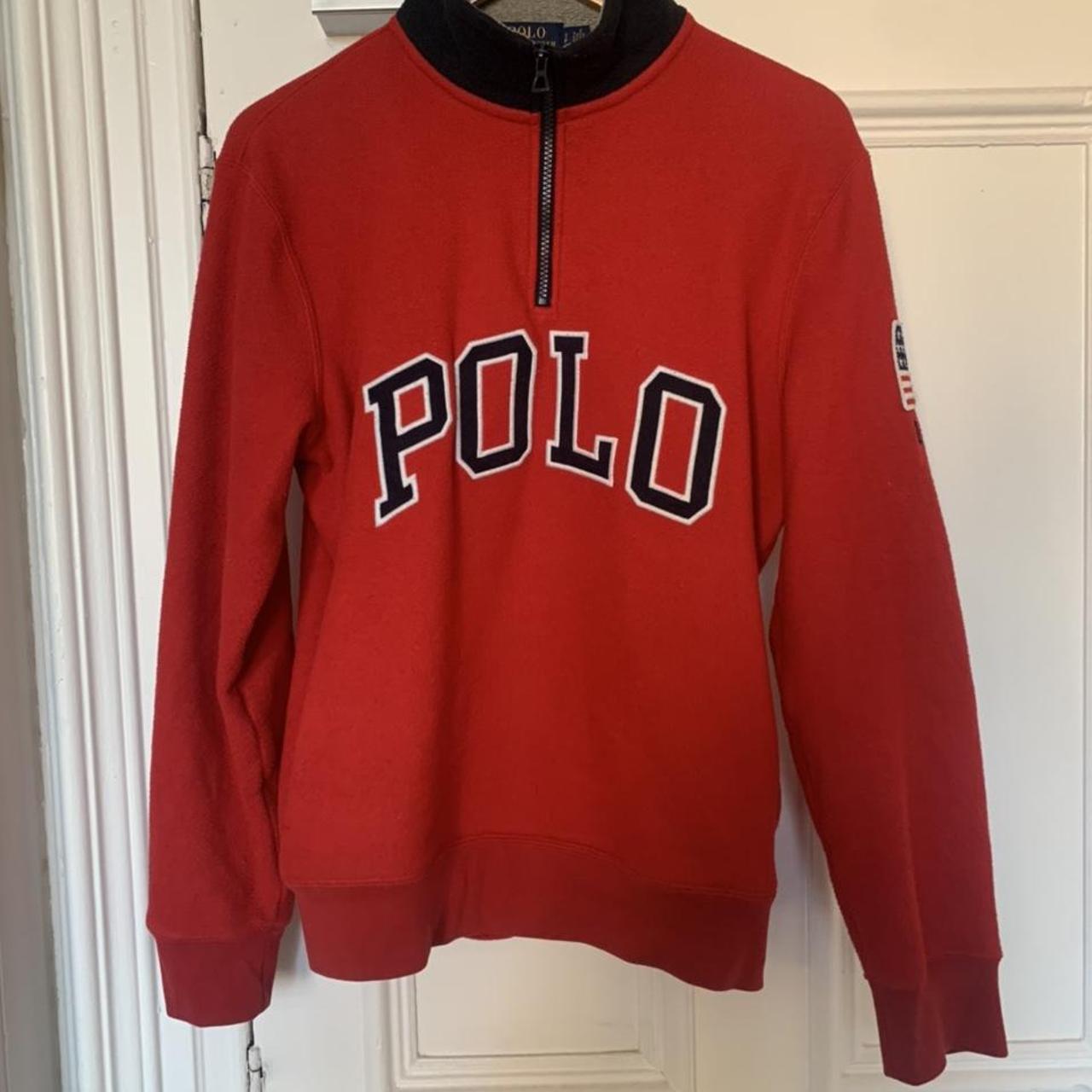 Polo Ralph Lauren Mens Red Sweatshirt Depop