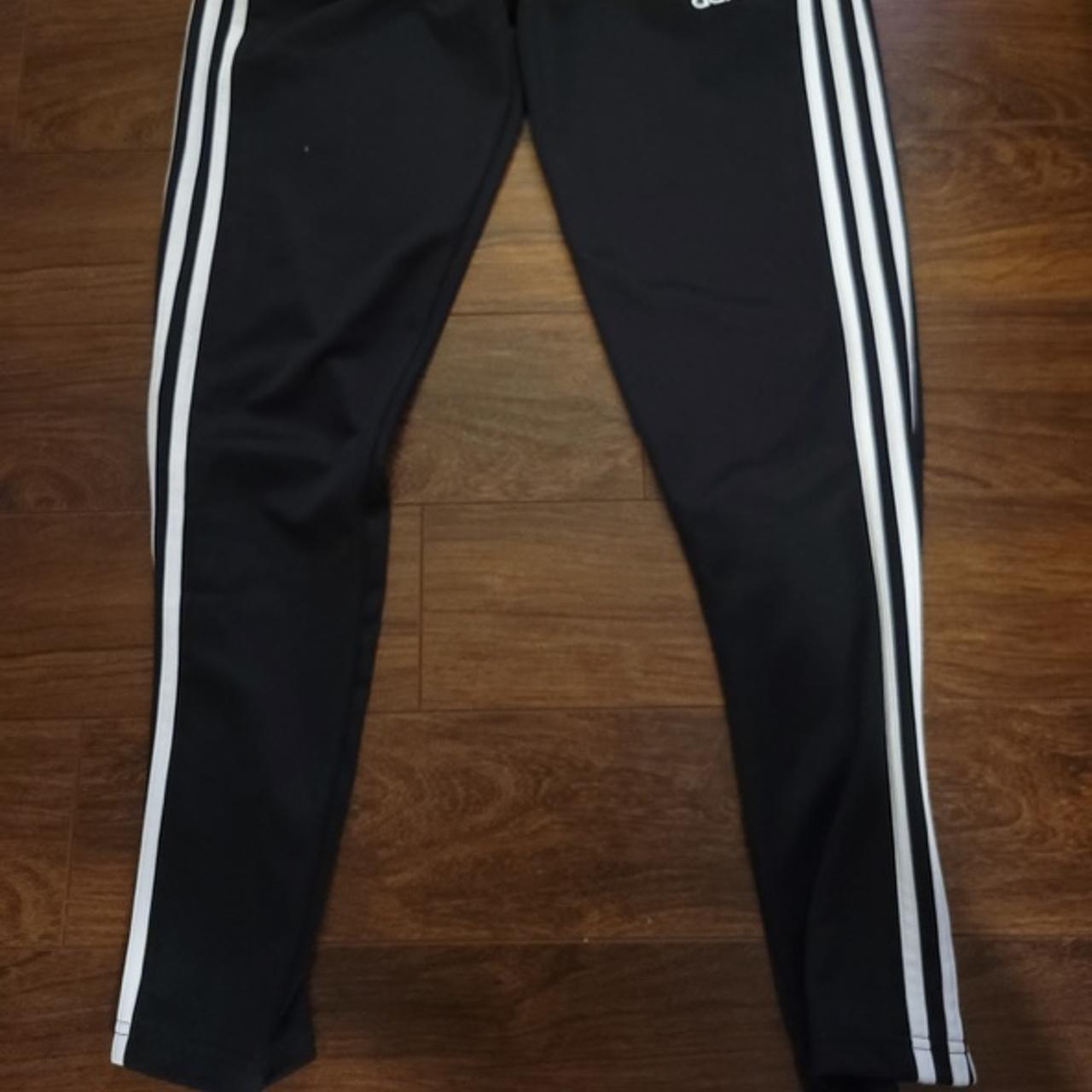 Adidas Womens Black & White Tracksuit Set Pants- L,... - Depop