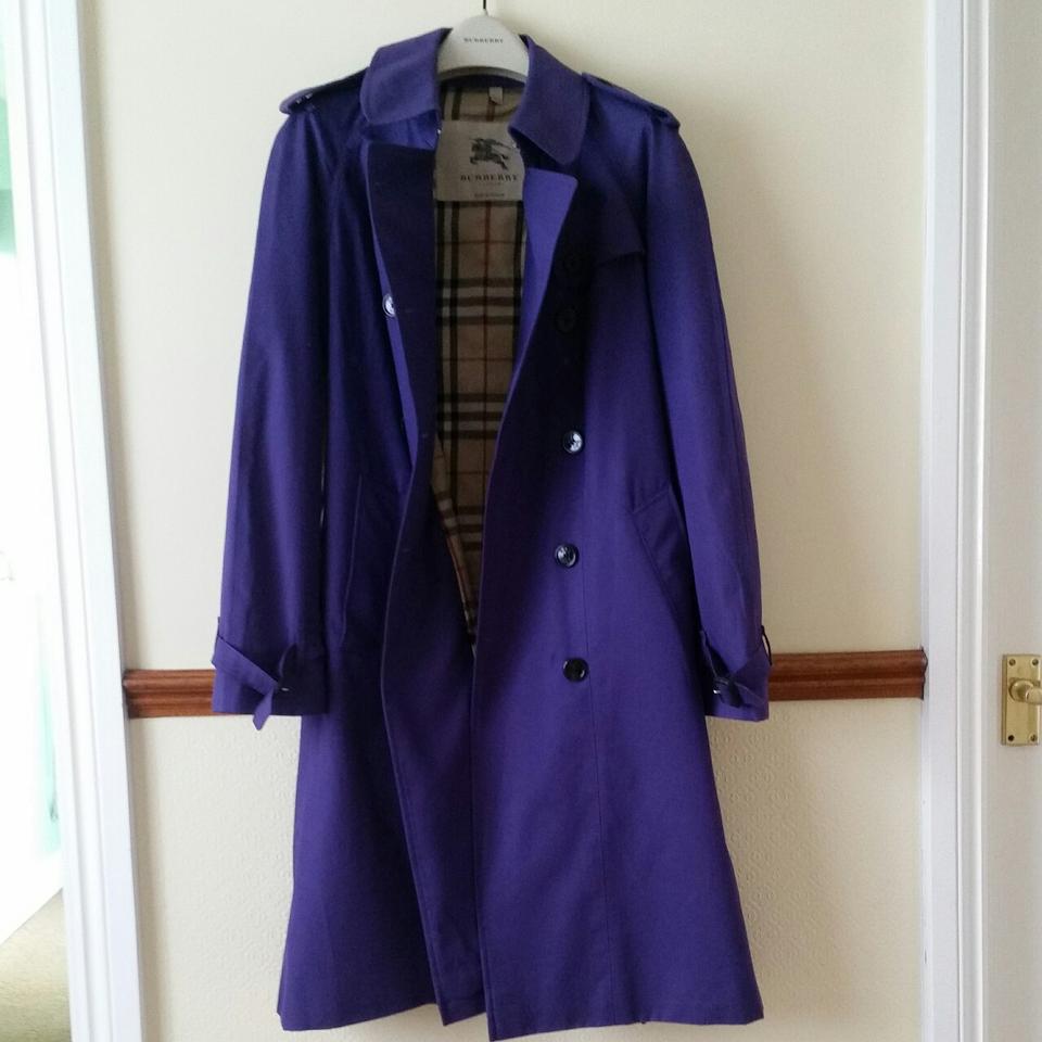 Burberry trench shop coat purple