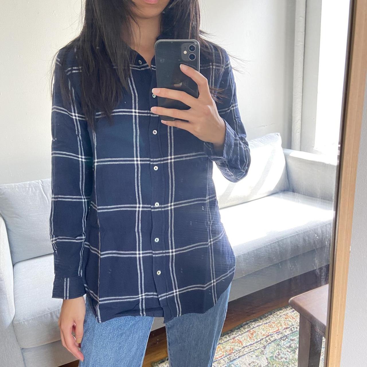 H&M size 4 plaid shirt. 100 cotton. Model... Depop