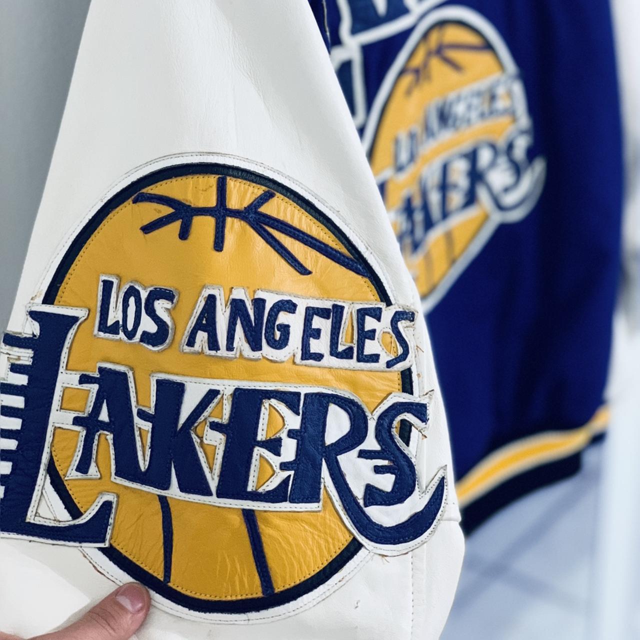 Vintage Los Angeles Lakers Puffer Jacket NBA Pro - Depop