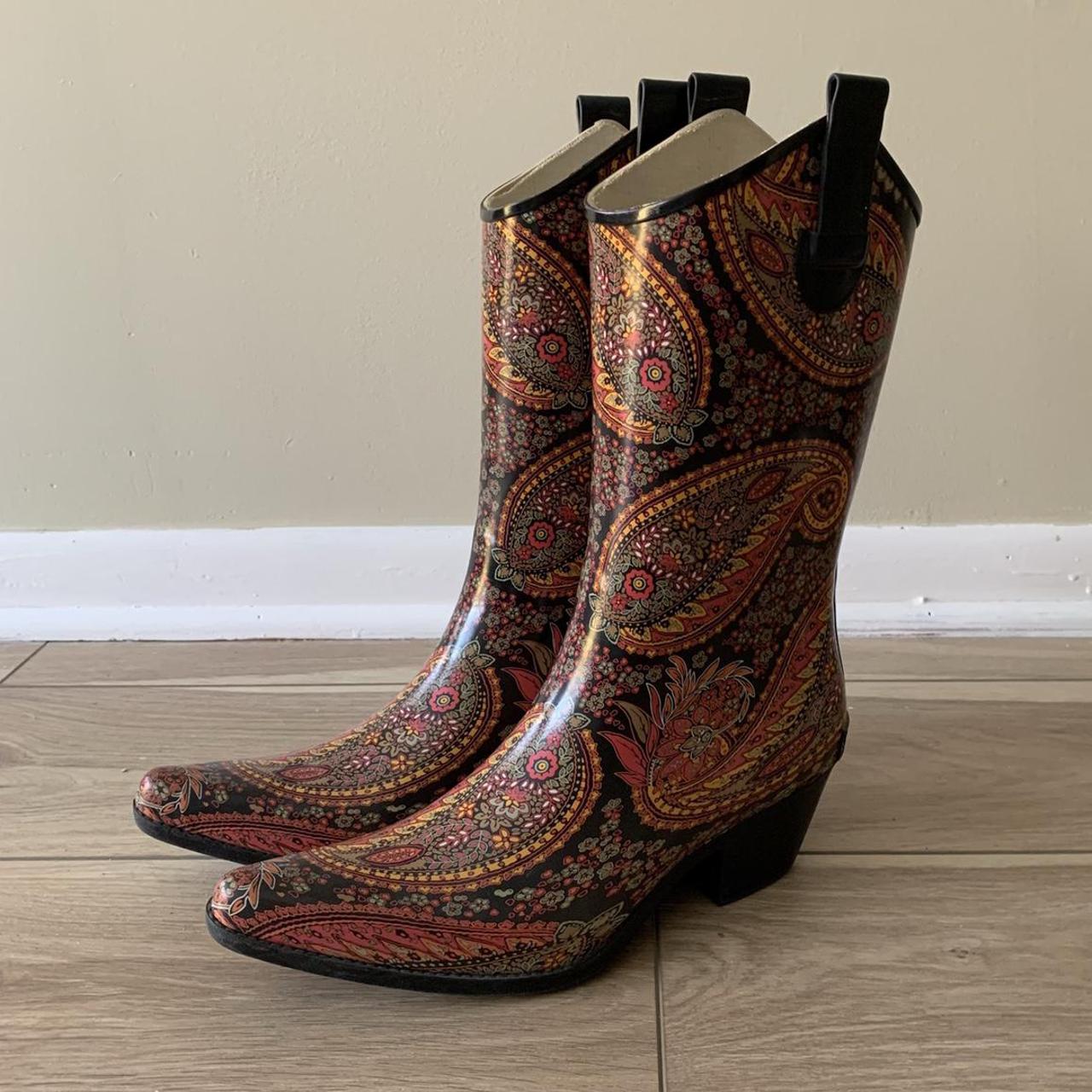 super funky colorful cowboy/cowgirl boots!! the... - Depop