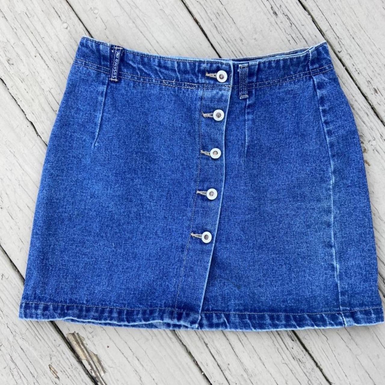 Urban Outfitters Women's Blue and Navy Skirt | Depop