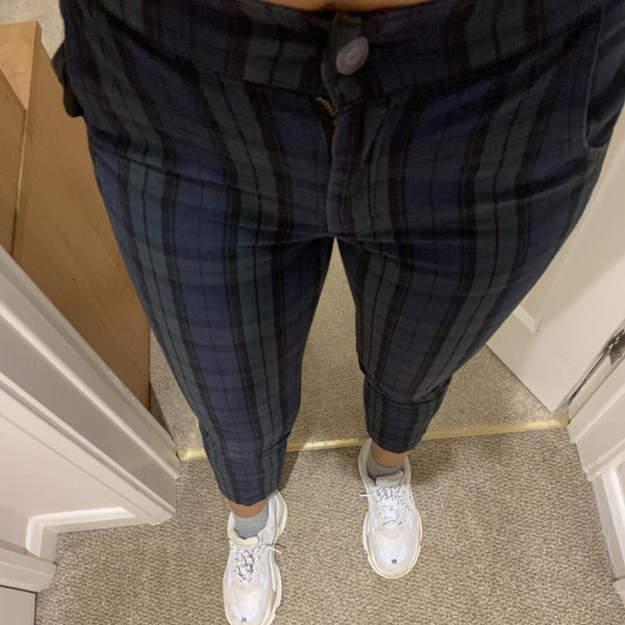 Hollister green plaid clearance pants