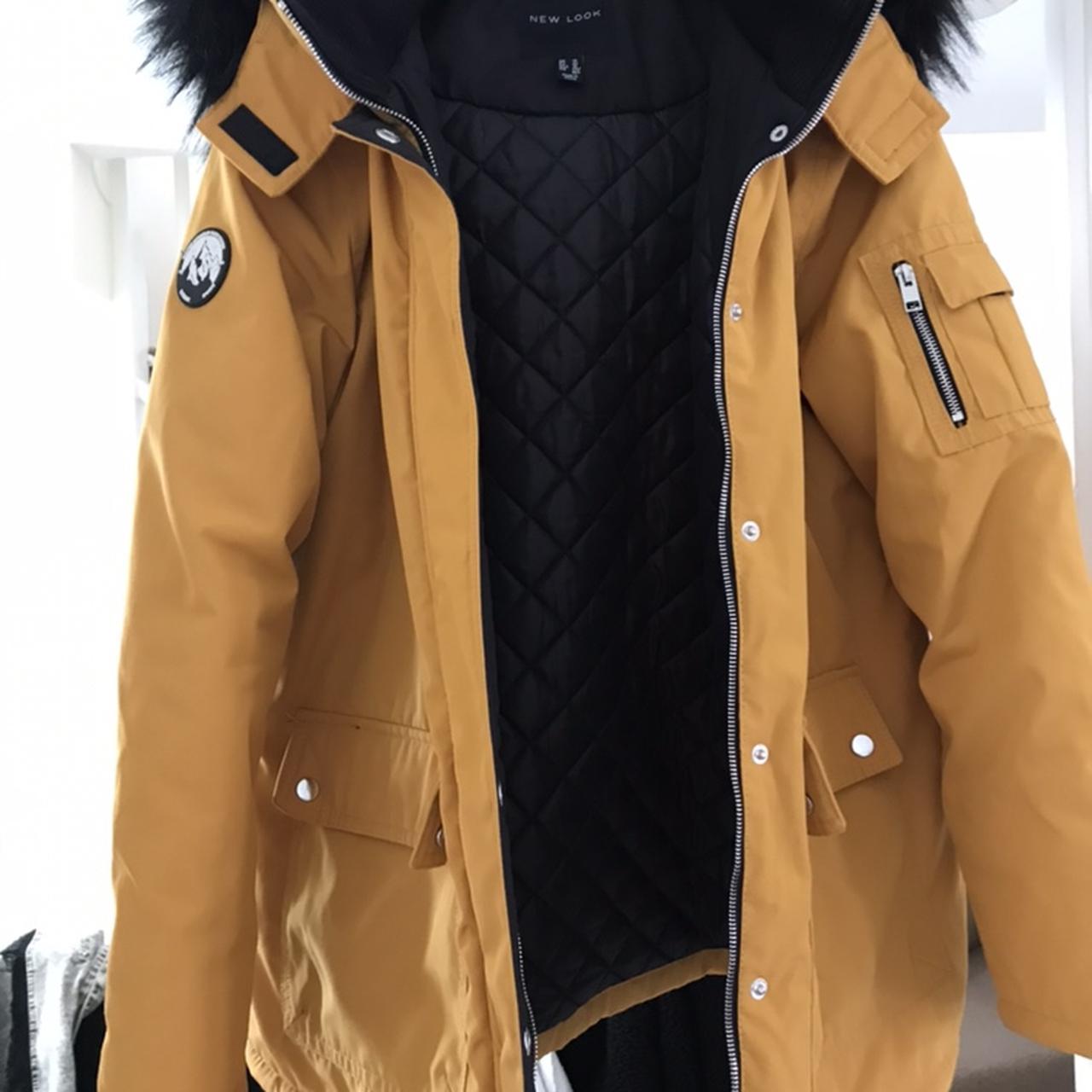 New look coats mustard best sale