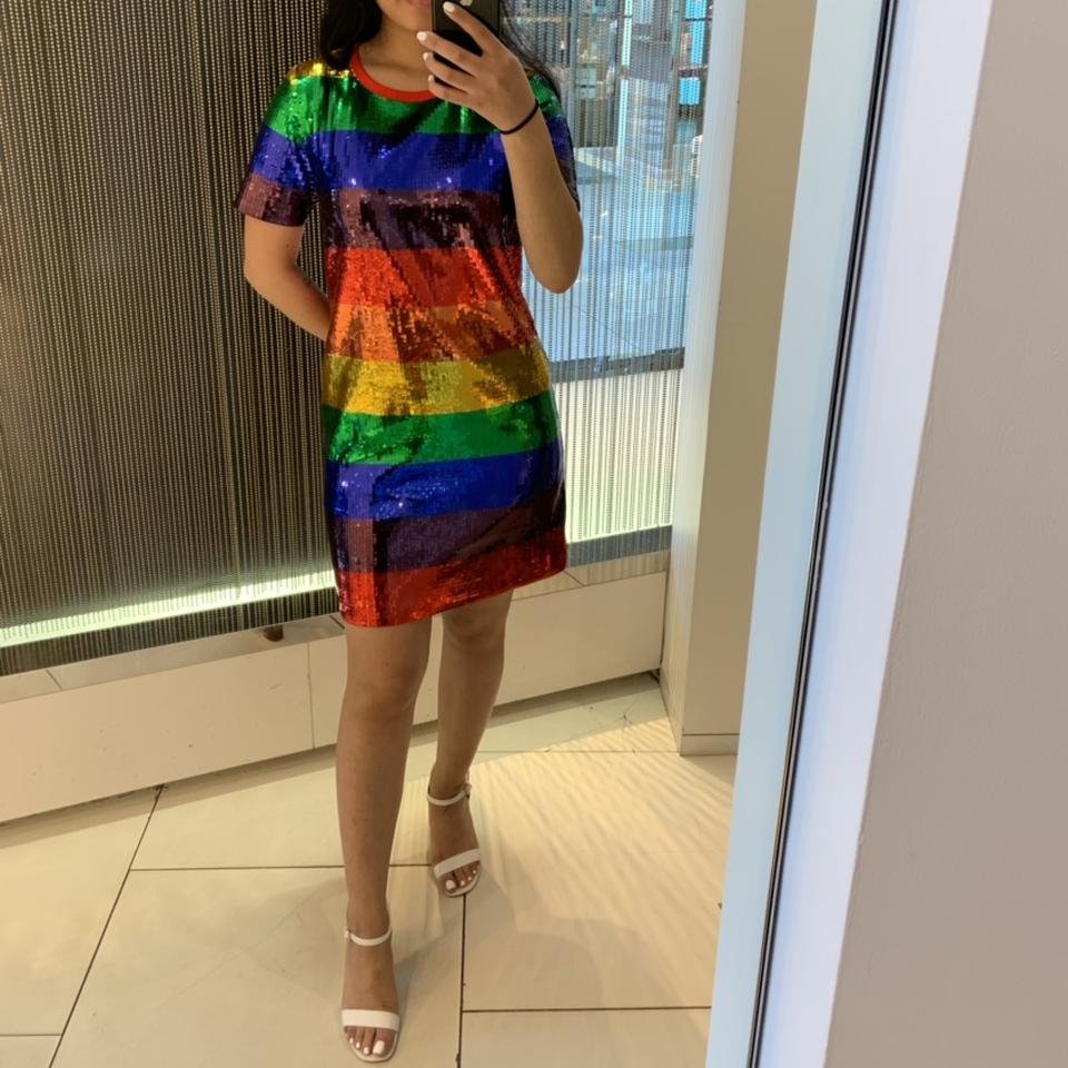 Michael kors rainbow sequin outlet dress