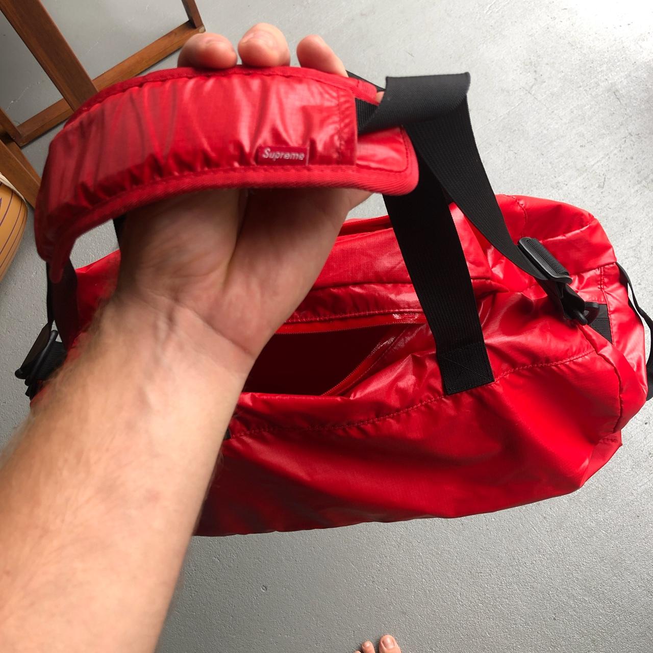 supreme red duffle bag FW17 DM offers - Depop