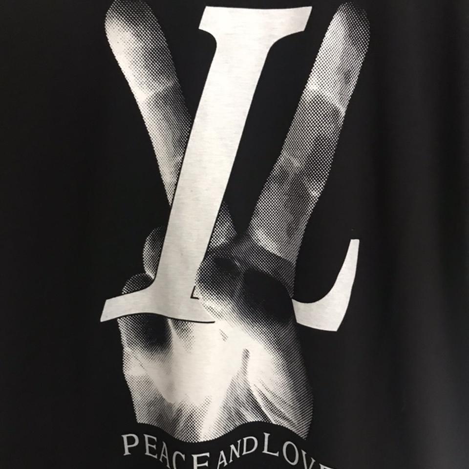 Genuine Louis Vuitton Black Cotton Peace and Love - Depop