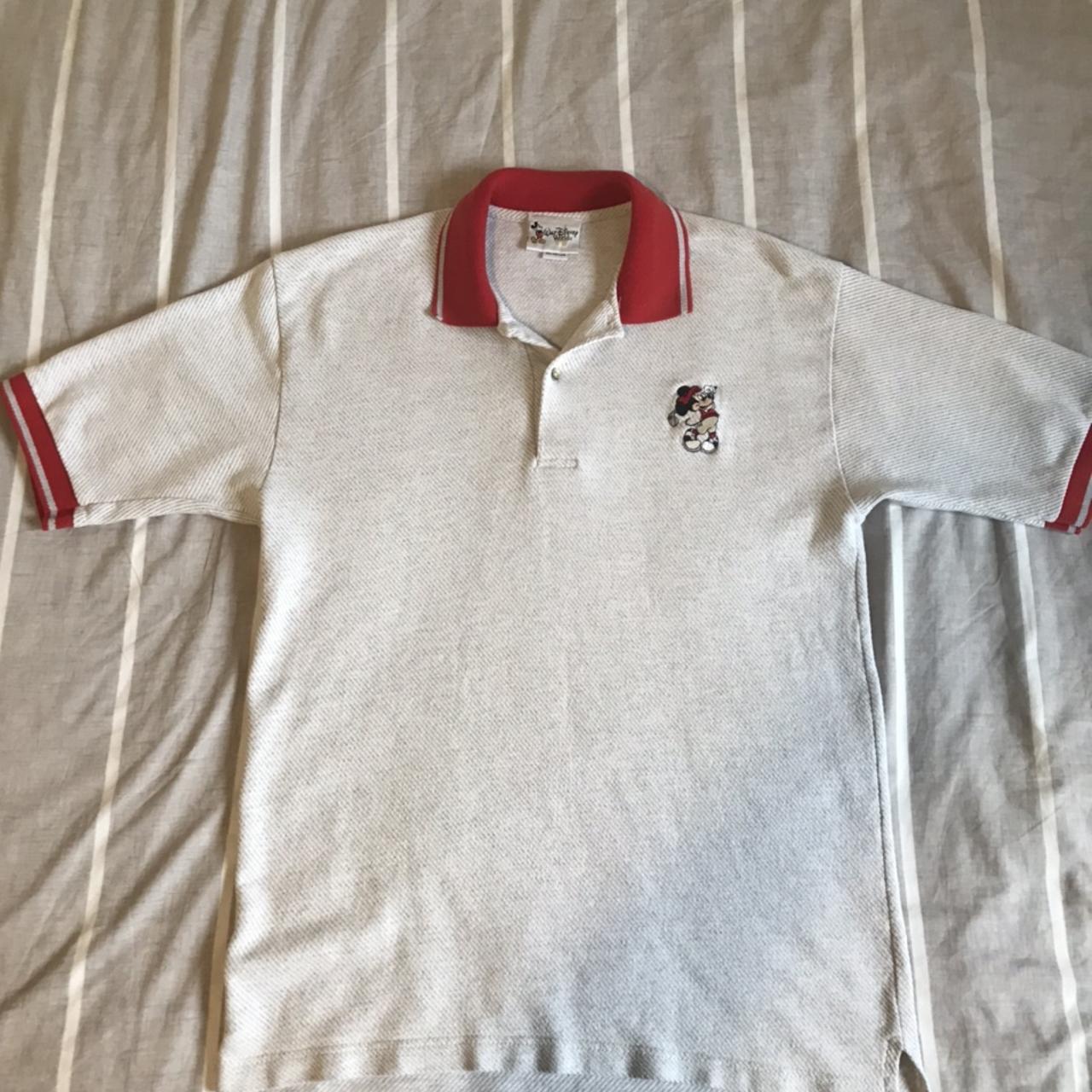 Disney Men's Red and Grey Polo-shirts | Depop