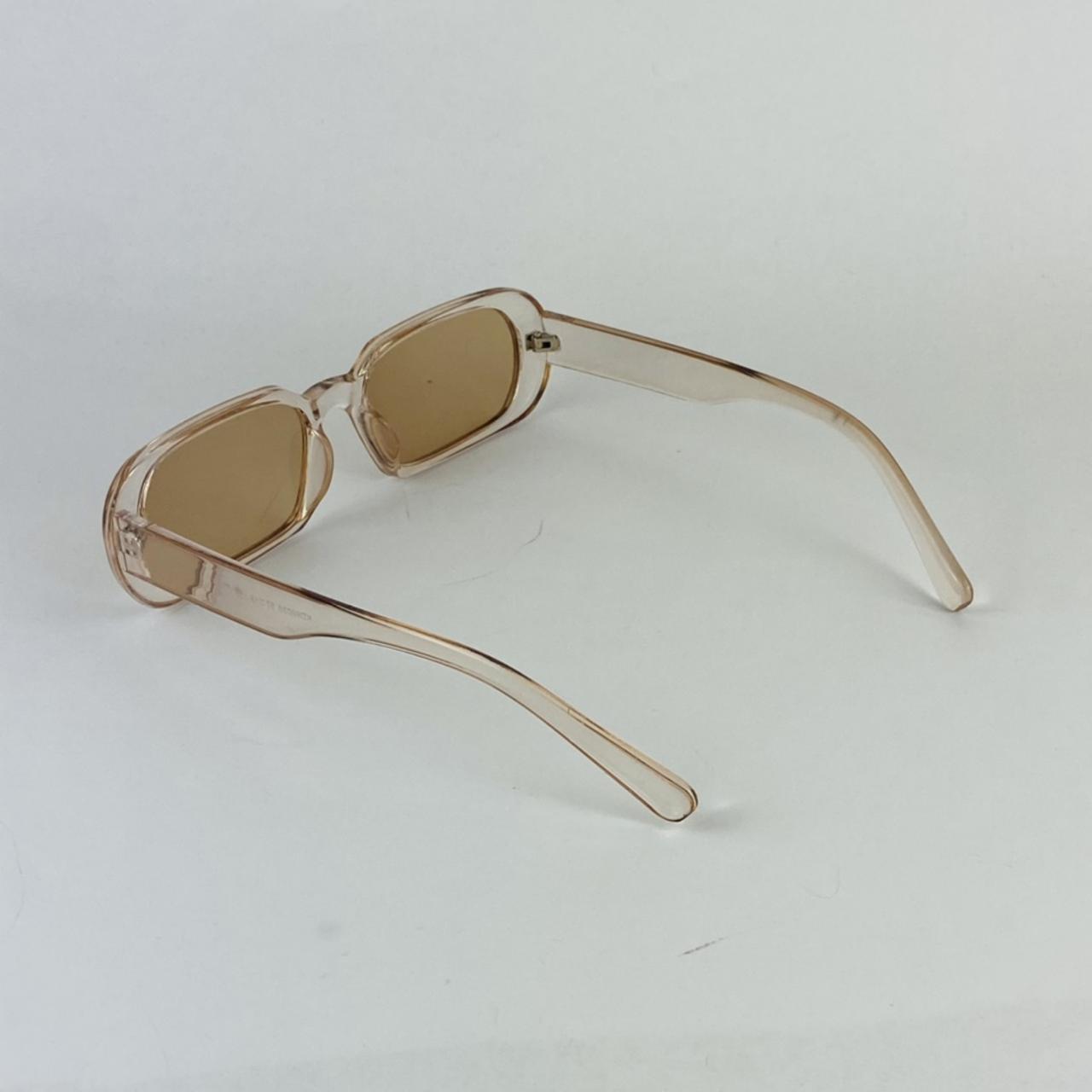 Translucent tan frame sunglasses with tan lens Free... - Depop