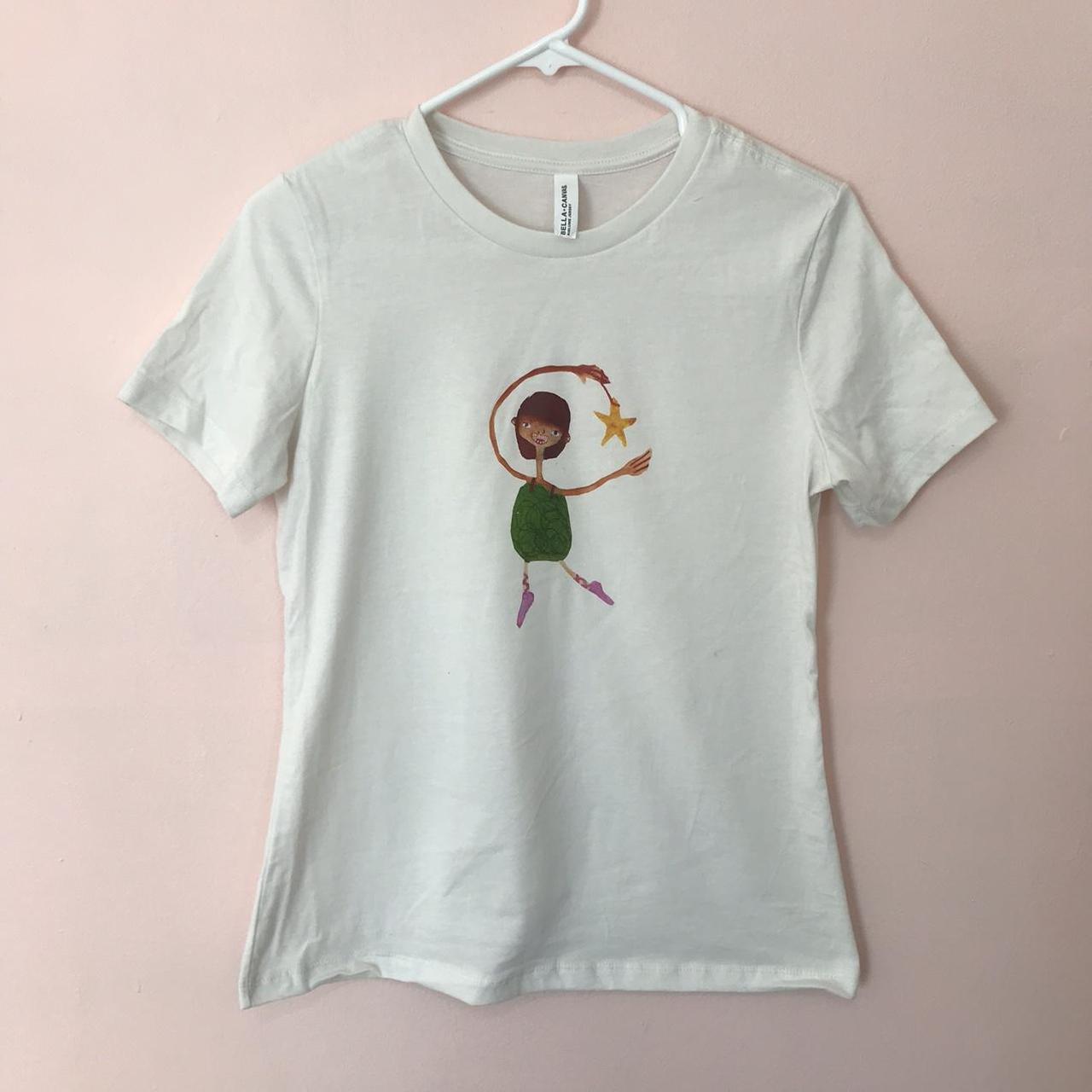 UNIF Women's White and Green T-shirt
