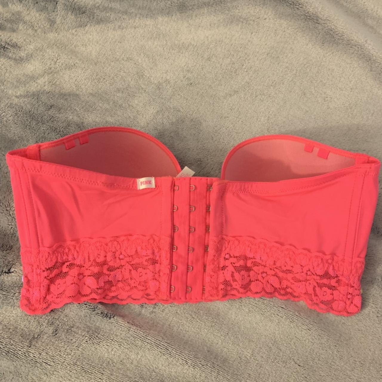 Strapless pink gem Victoria’s Secret bra size 34 C... Depop
