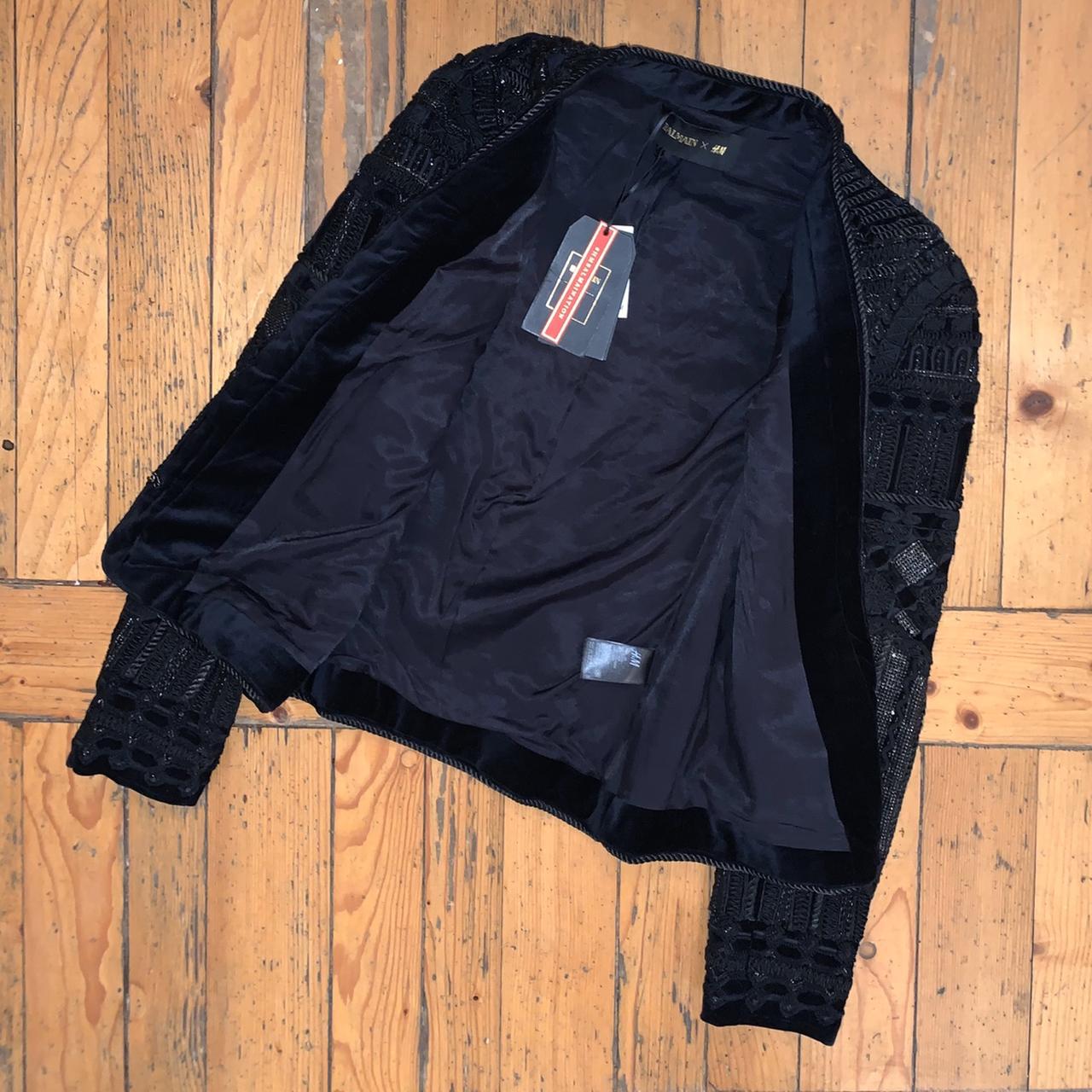 BALMAIN FOR H&M EMBROIDERED VELVET JACKET open Depop