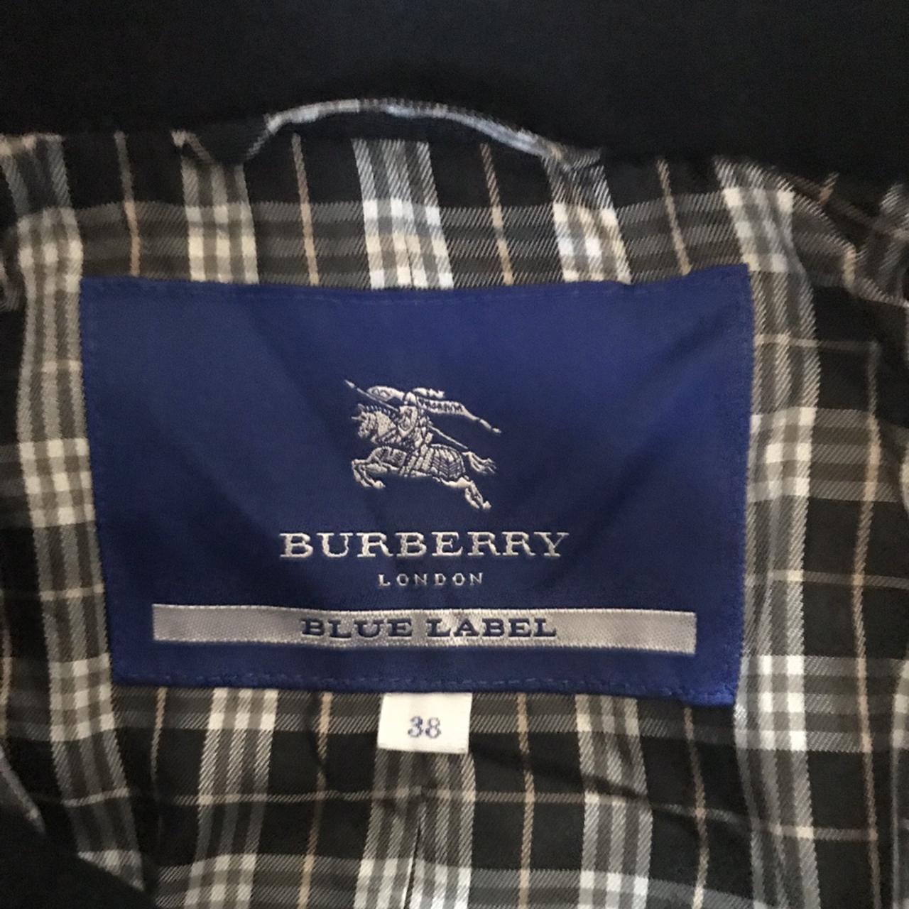 BURBERRY BLUE LABEL BLACK PEACOAT JACKET CHEST 34”... - Depop