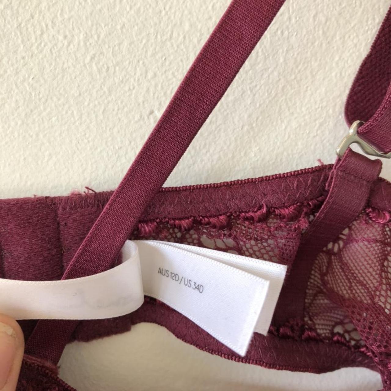 Women's Burgundy Bra | Depop