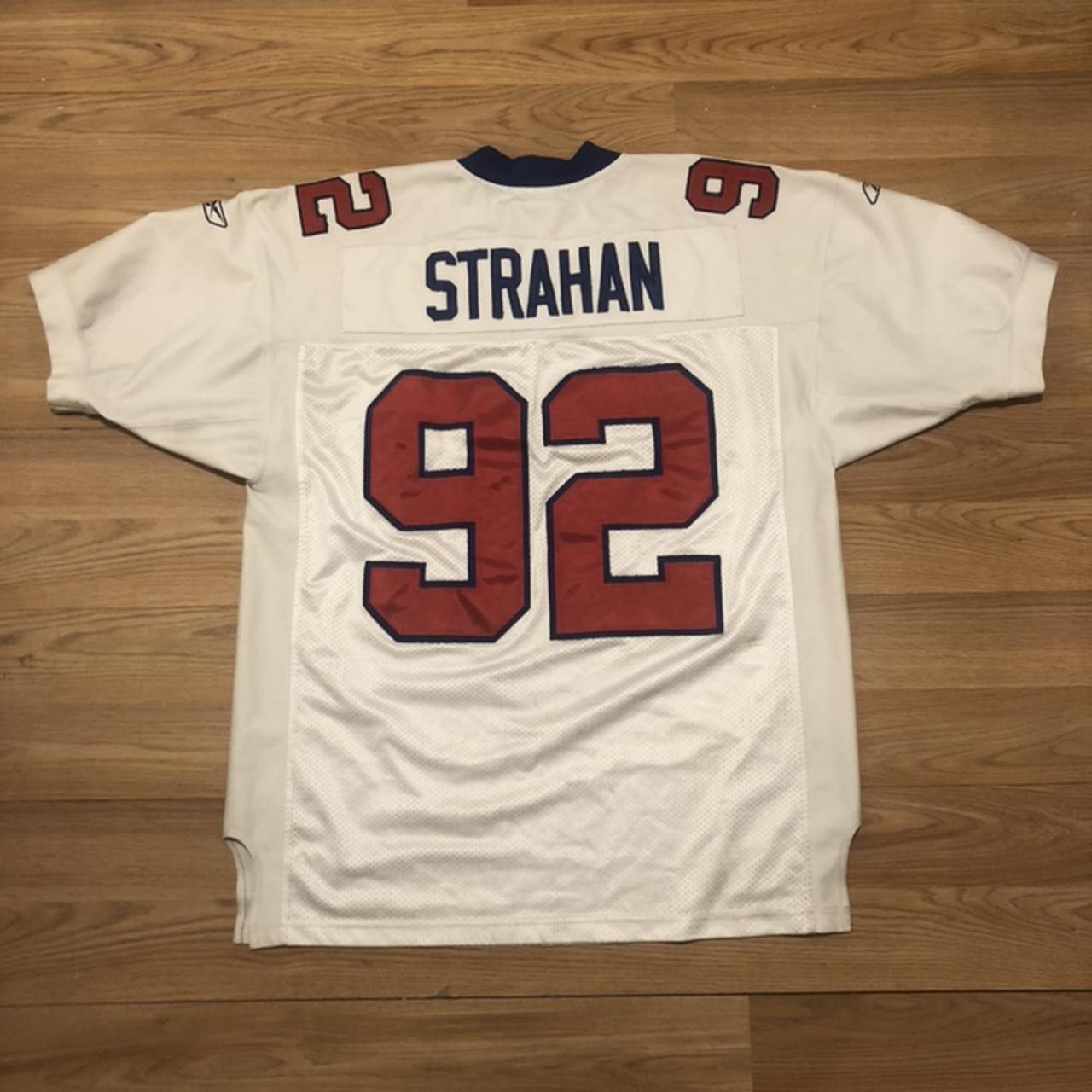 VTG Reebok NFL New York Giants Michael Strahan 92 White Football Jersey  Mens L