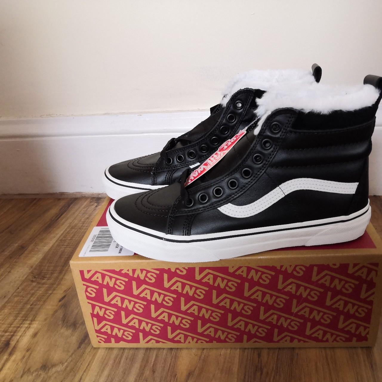 fur lined high top vans