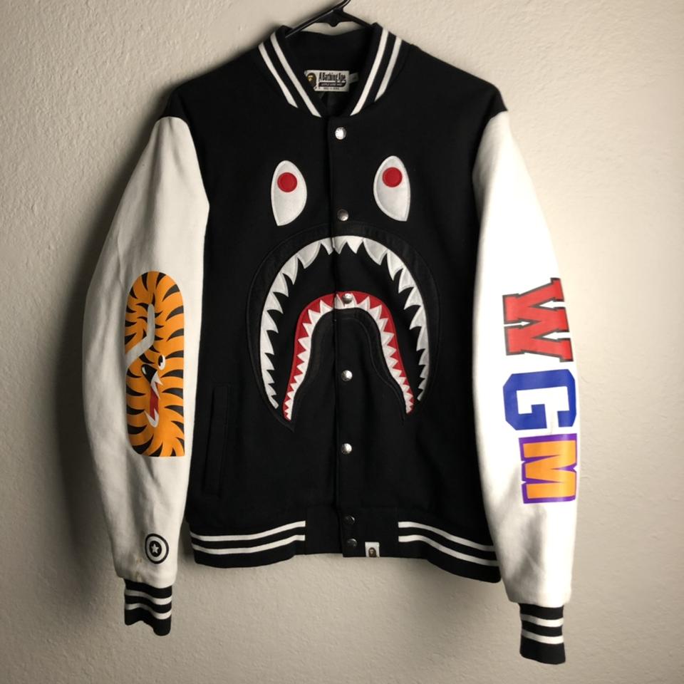 Outlet Bape Shark Varsity Jacket