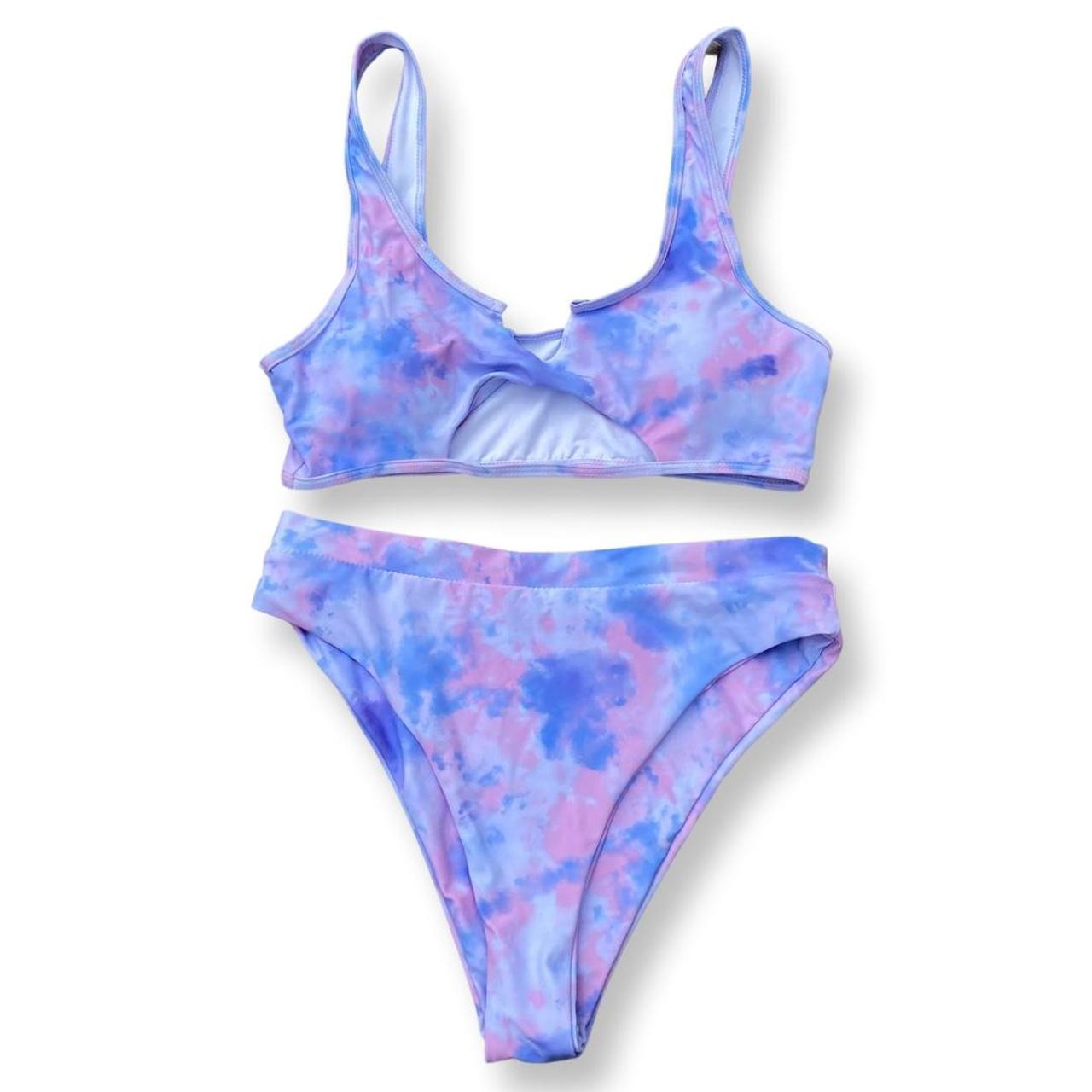 High waisted tie on sale dye bathing suit