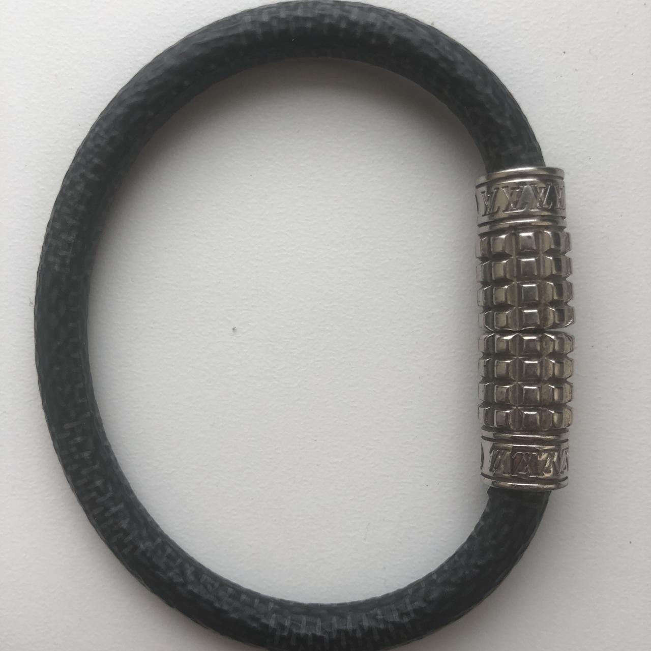 Louis Vuitton braided leather bracelet Men's, but - Depop