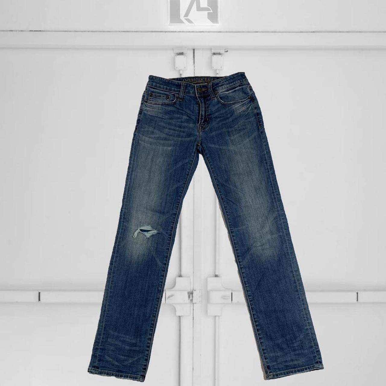 Men’s American eagle jeans patched rip slim... Depop