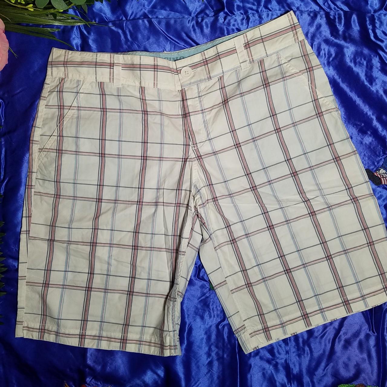 Mossimo Shorts Plaid walking shorts. White blue and - Depop