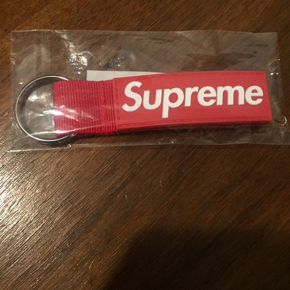 Supreme (SS20) Webbing Keychain Red... - Depop