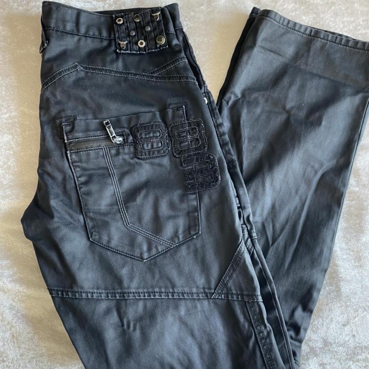 Police 883 biker jeans Black. Loose fit long leg.... - Depop