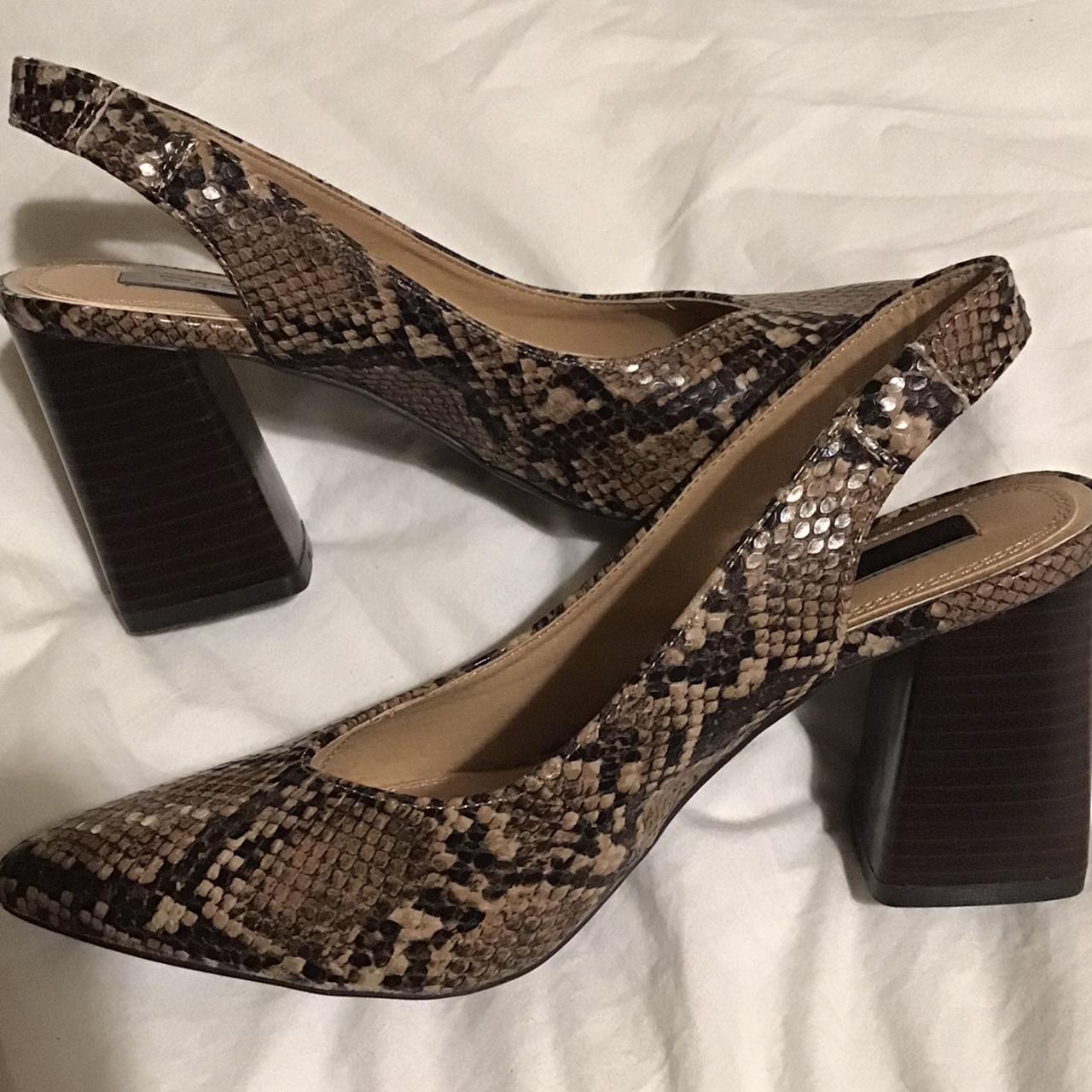 Snake print block heel on sale shoes