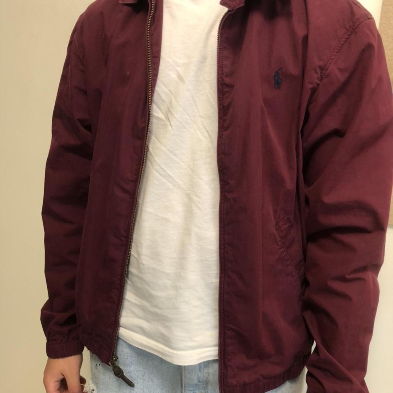 burgundy ralph lauren jacket