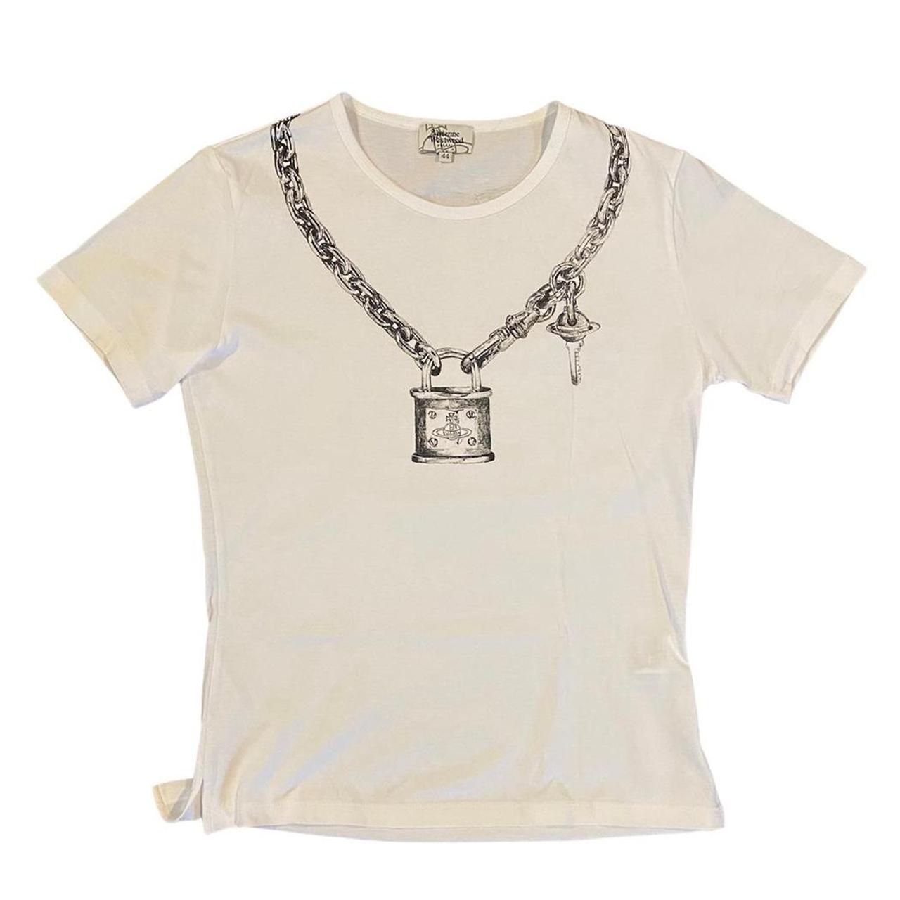 トップス Vivienne Westwood Men Jerry Chain BigTee Vivienne Westwood Necklace T-Shirt Very rare Size | Depop