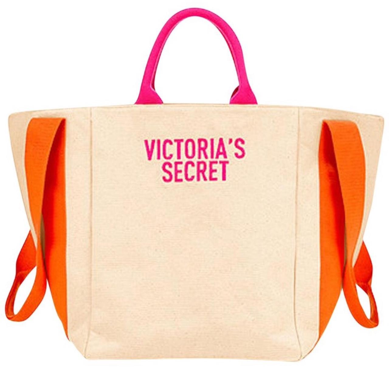 Victoria's Secret Tote bag Black w/ white writing - Depop
