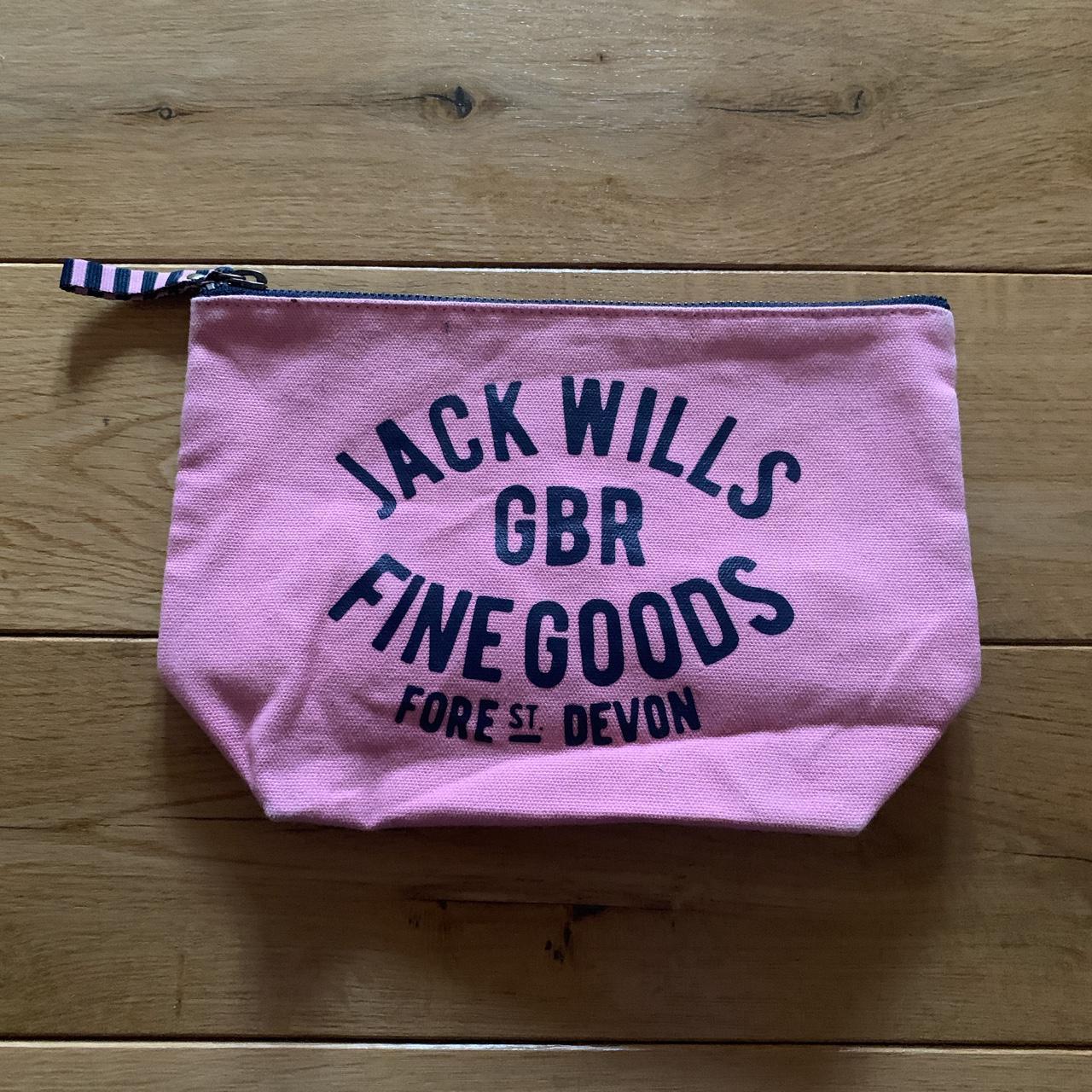 Jack Wills pink and navy make up toiletries bag Good... Depop