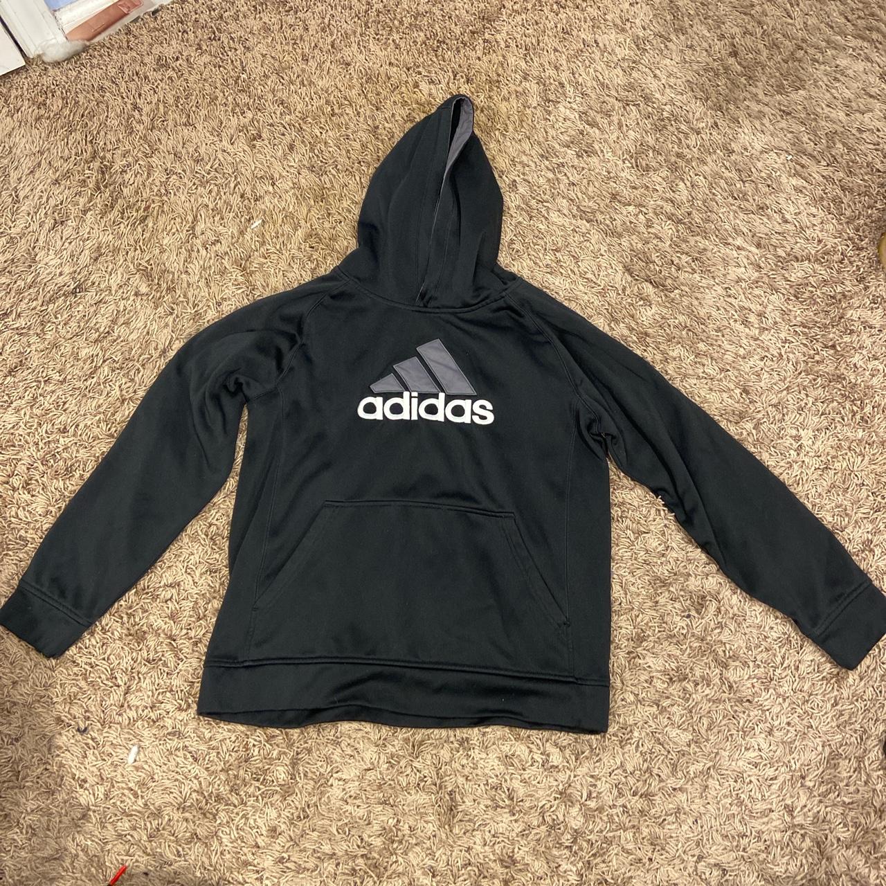 Adidas Men's White and Grey Hoodie | Depop